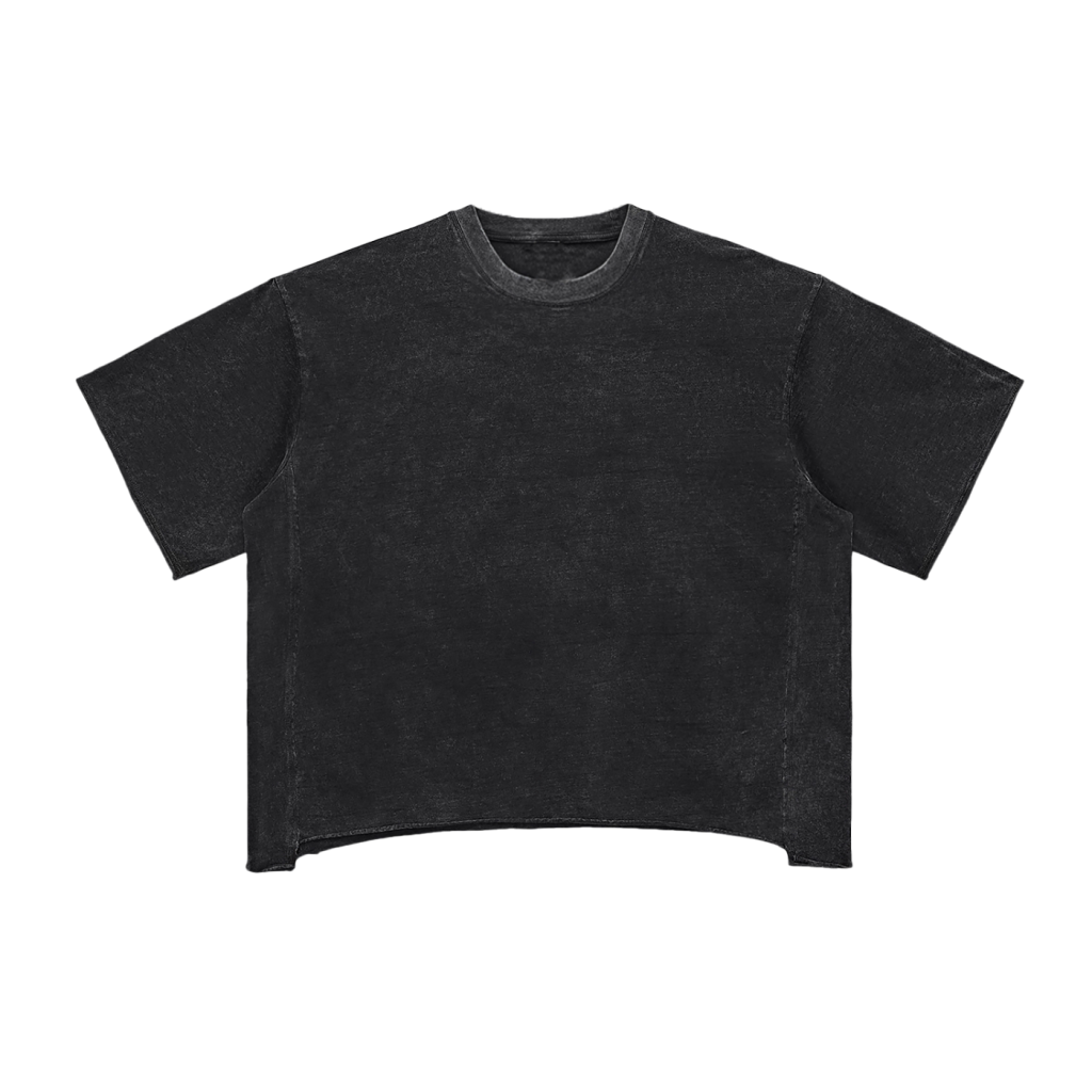 Raw Edge Snow Washed Boxy T-Shirt
