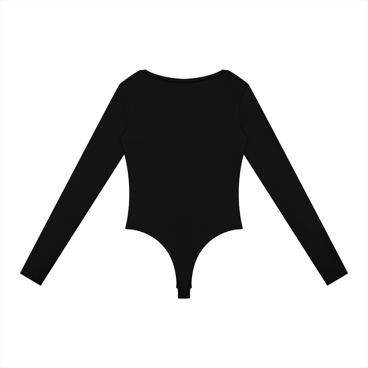 TIGHT LONG SLEEVE BODYSUIT - BLACK
