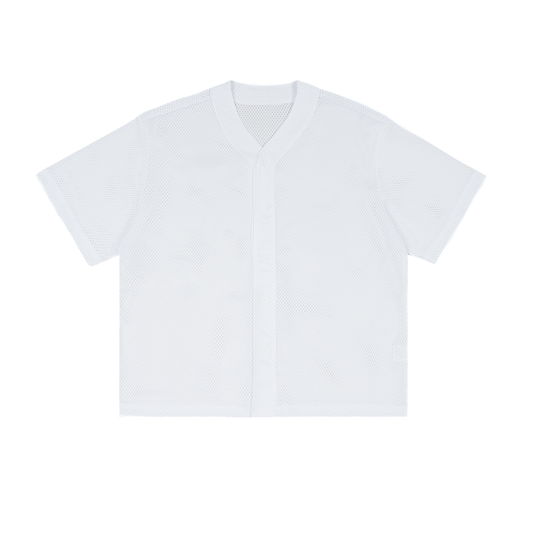 Varsity Button-Up Baseball Jersey - White