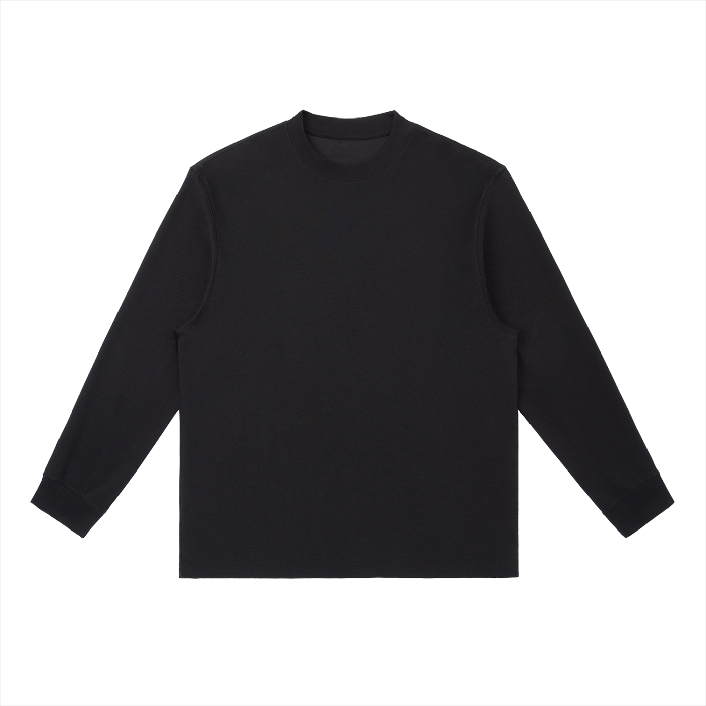 Essential Crewneck Long-Sleeve T-Shirt - Black