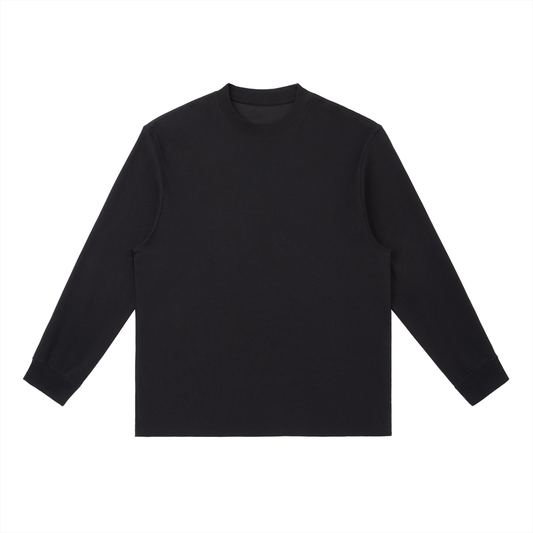 Essential Crewneck Long-Sleeve T-Shirt - Black