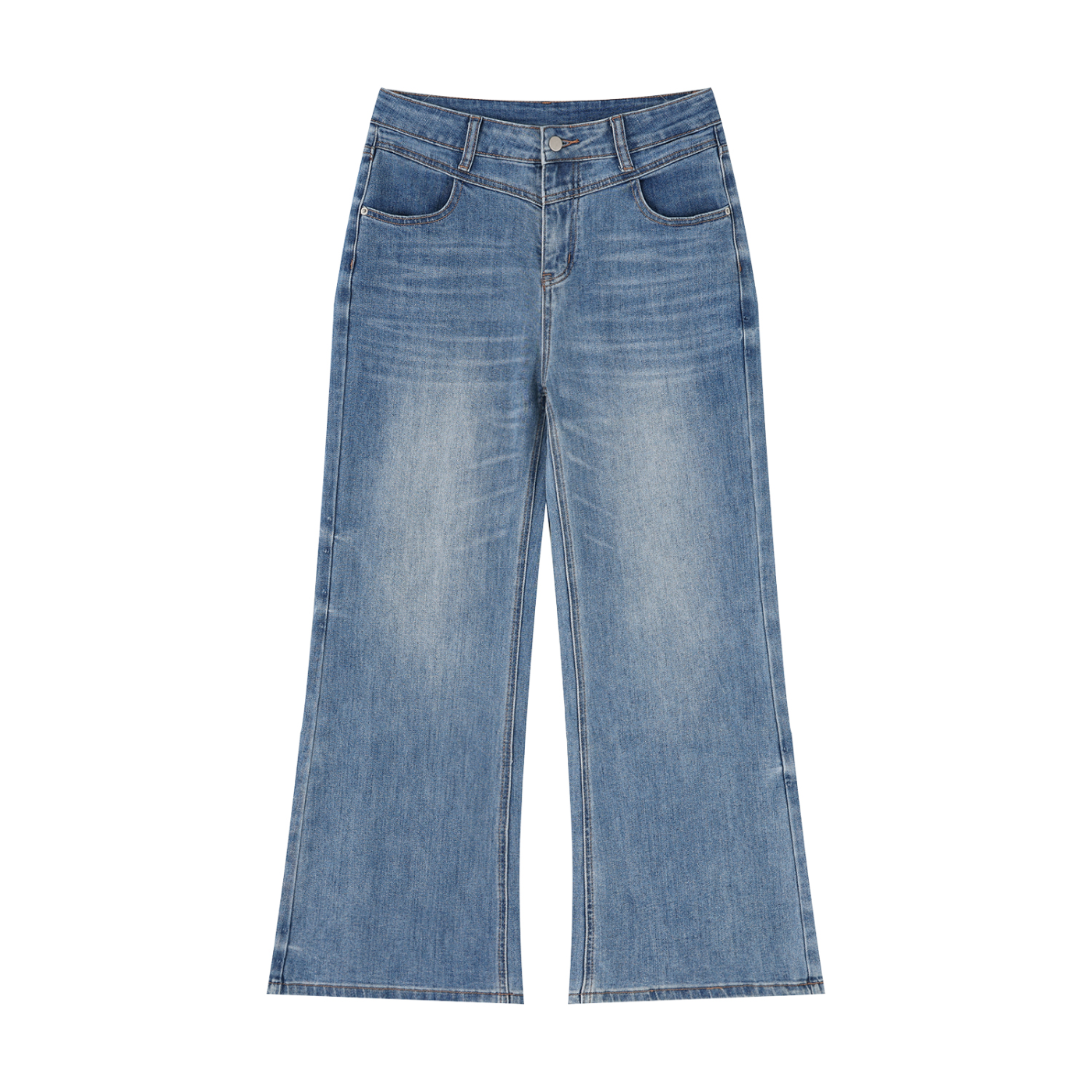 VINTAGE WASH WIDE LEG JEANS - JEANS BLUE