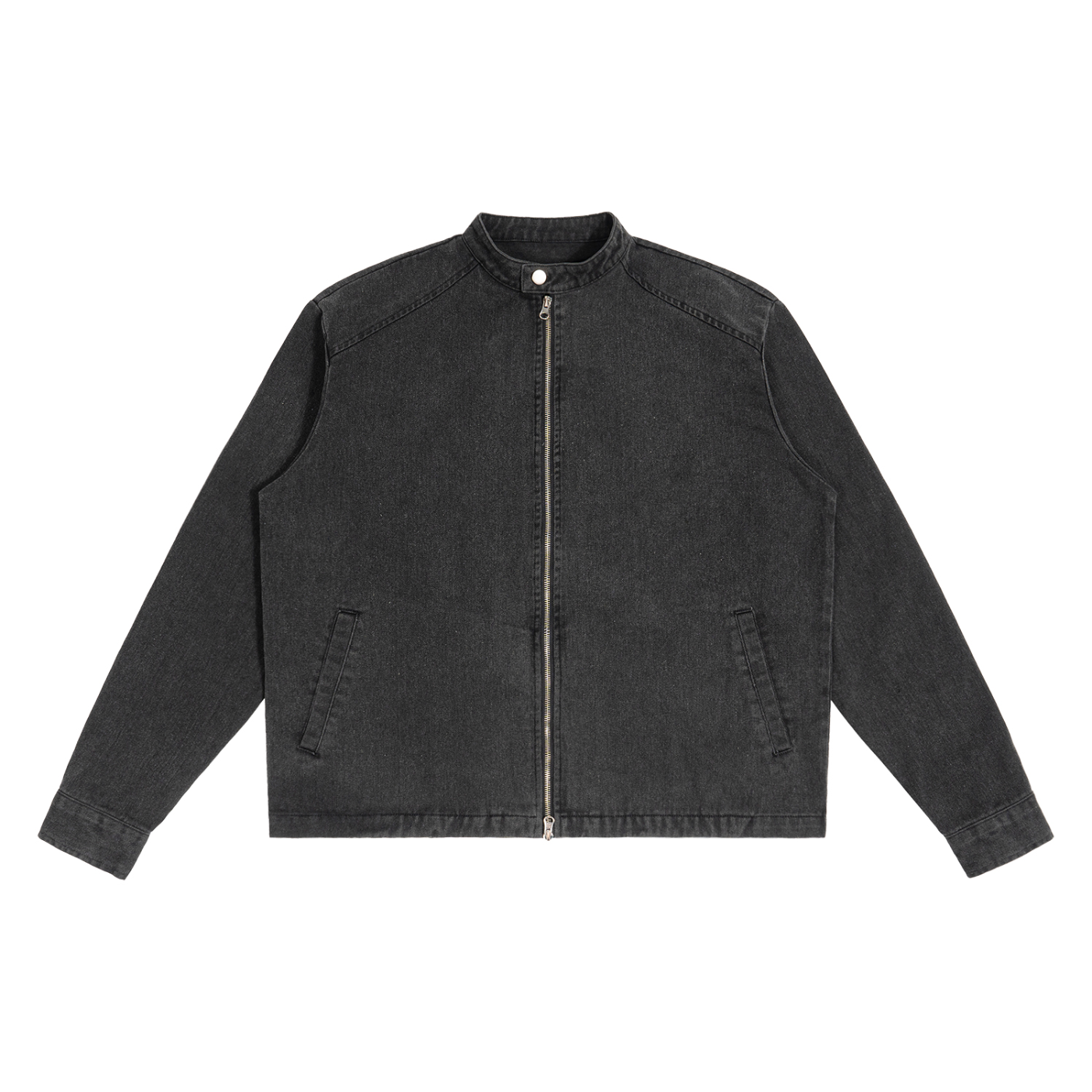 DENIM VINTAGE WASHED JACKET - BLACK
