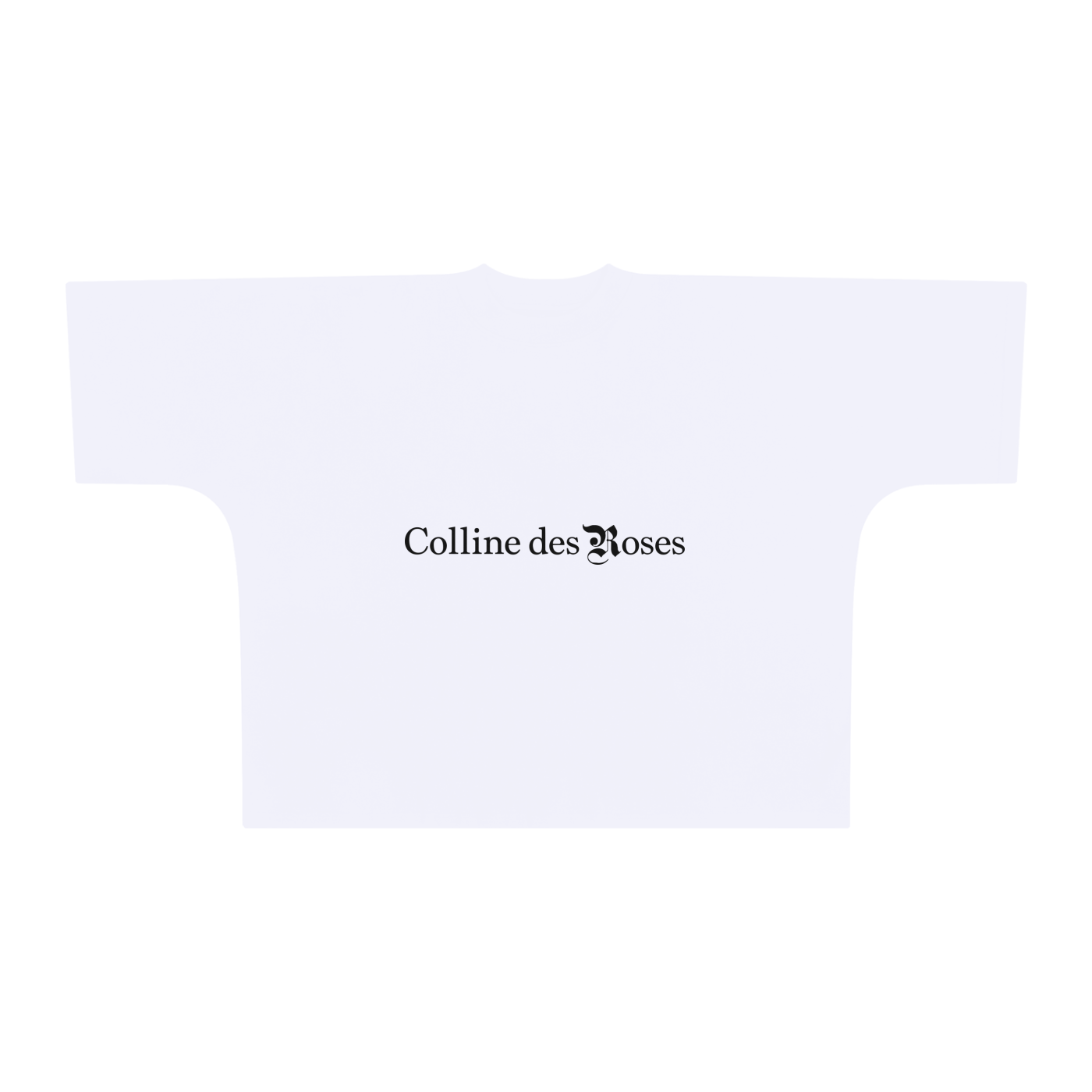 Oversize One-piece Pattern Cut Boxy Tee - White