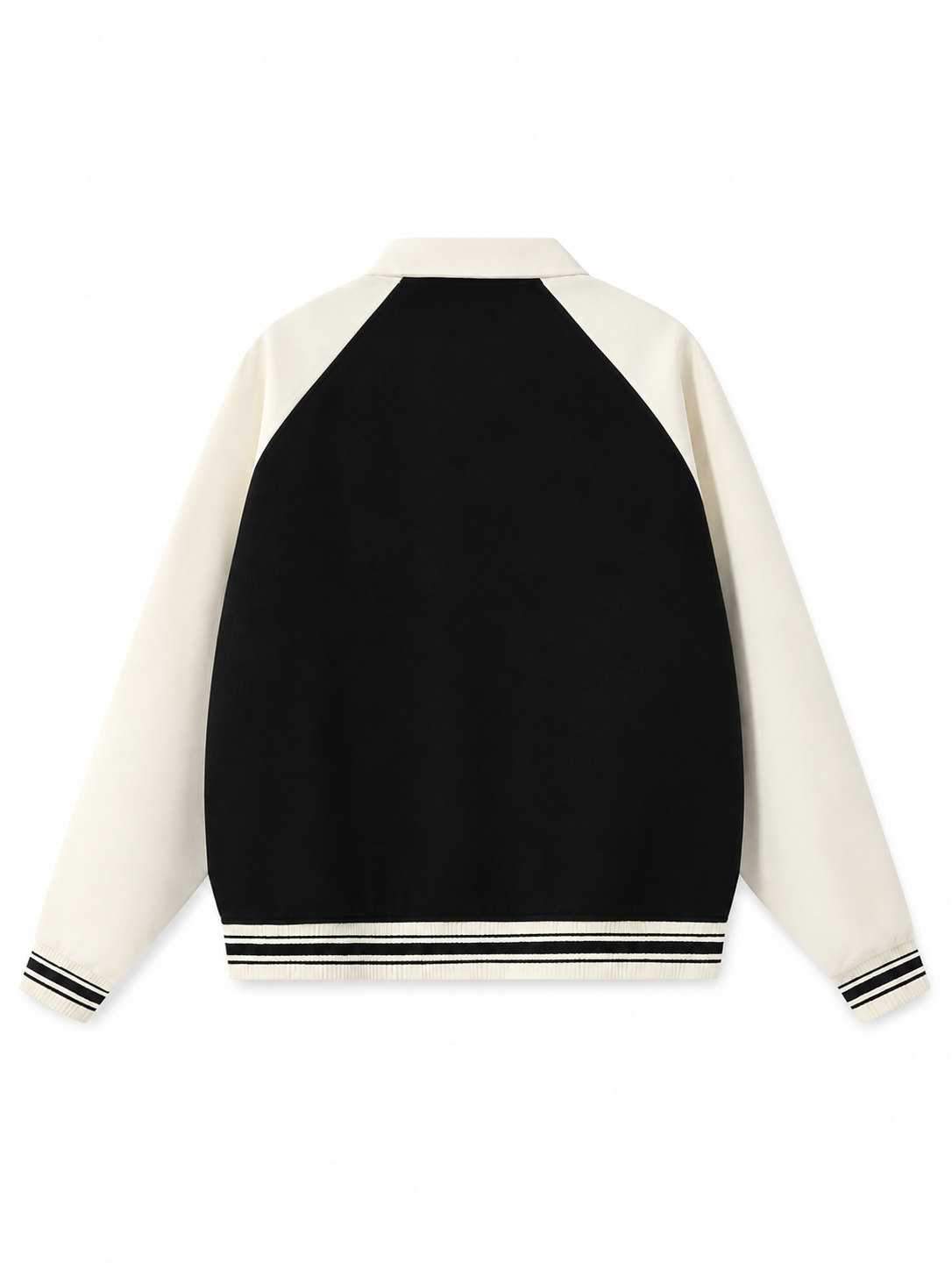 Contrast Raglan Sleeve Baseball Jacket