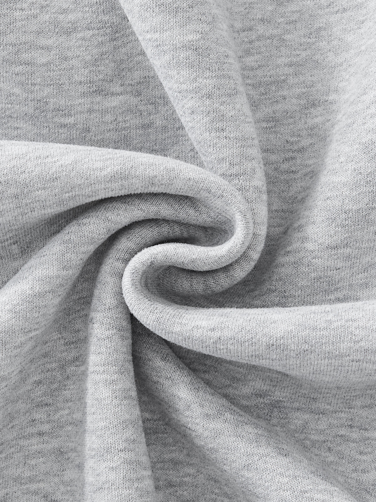Close-up of gray fabric with a swirl pattern