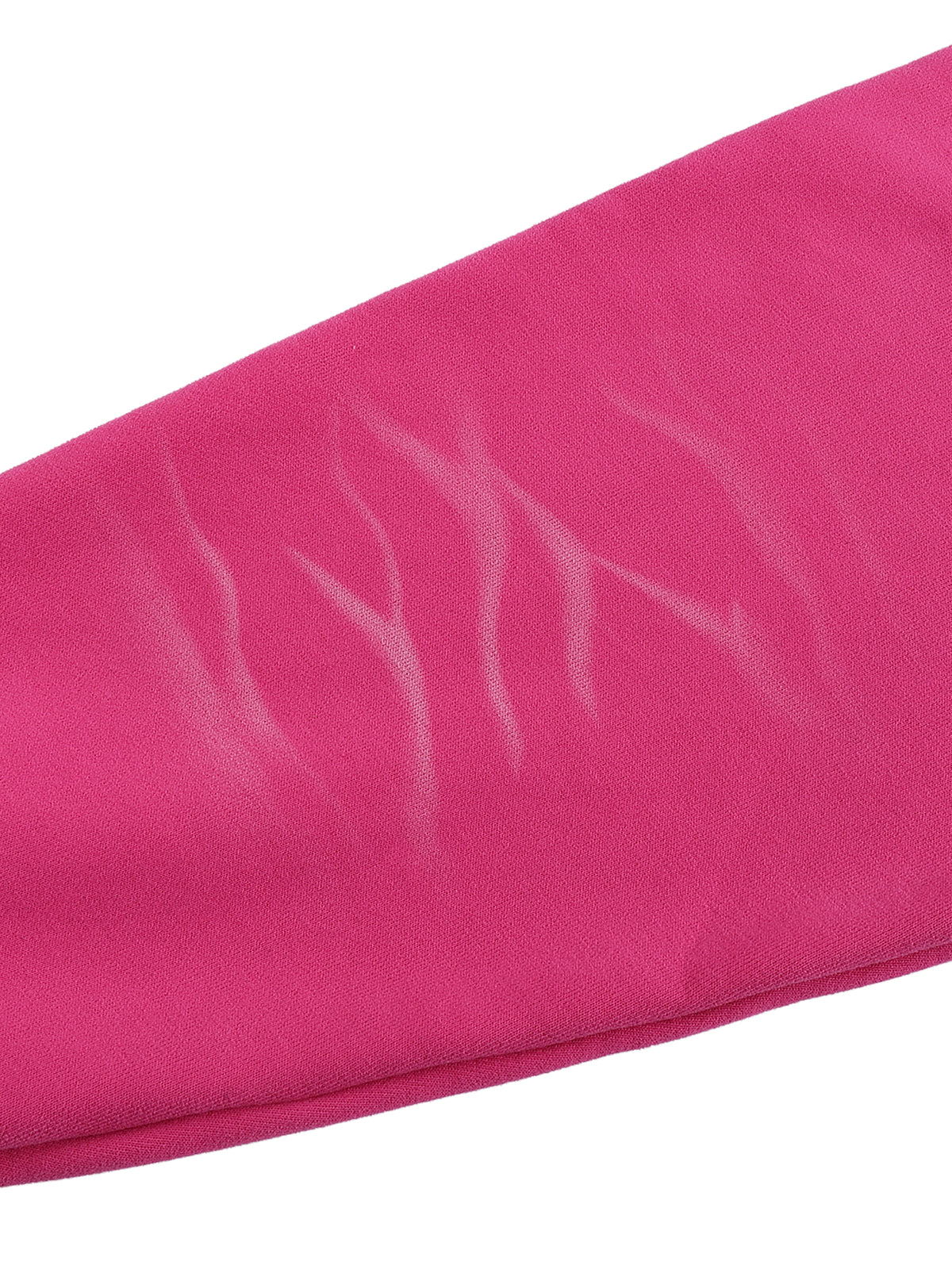 Close-up of a pink fabric with visible texture on a white background