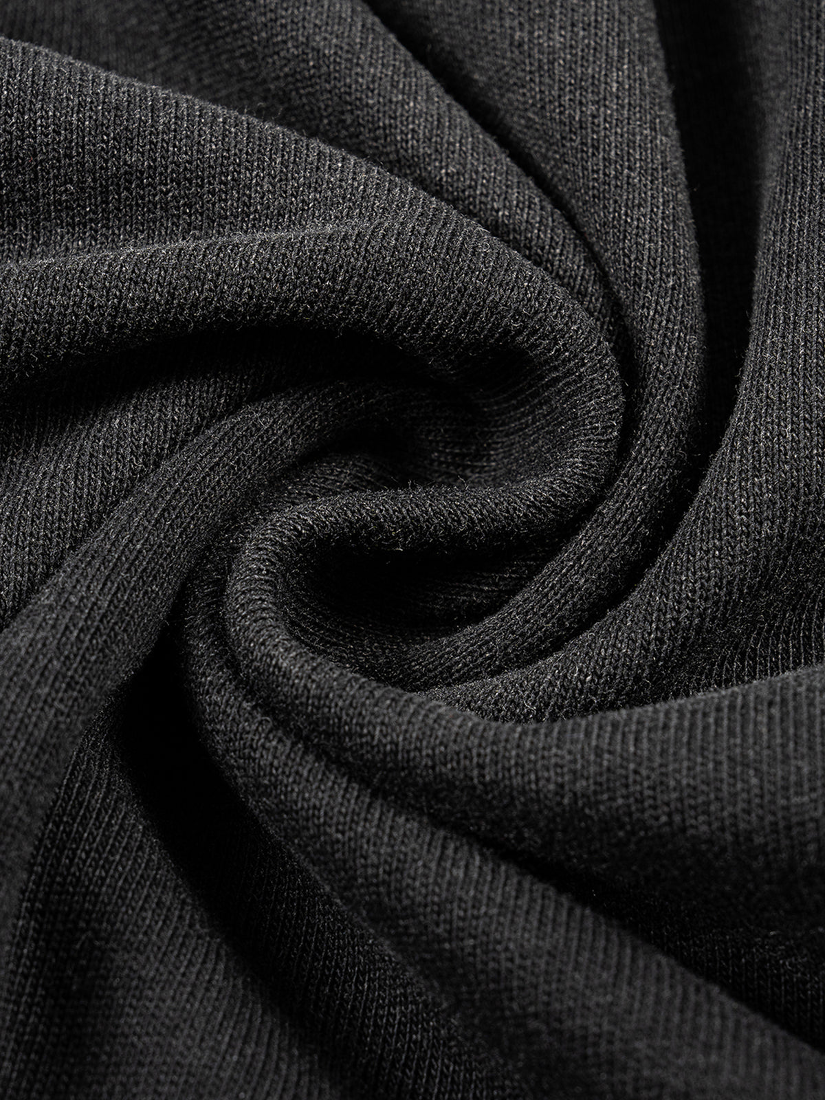Close-up of dark gray fabric with visible texture
