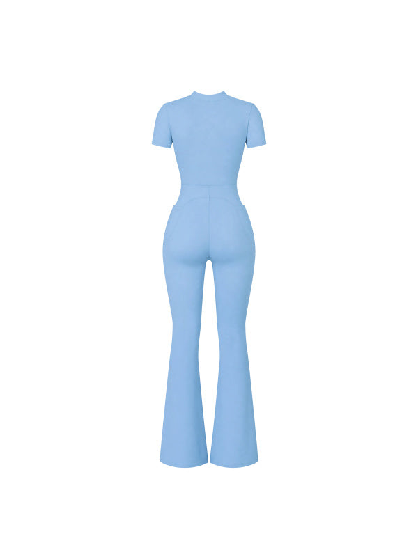Light blue jumpsuit on a white background