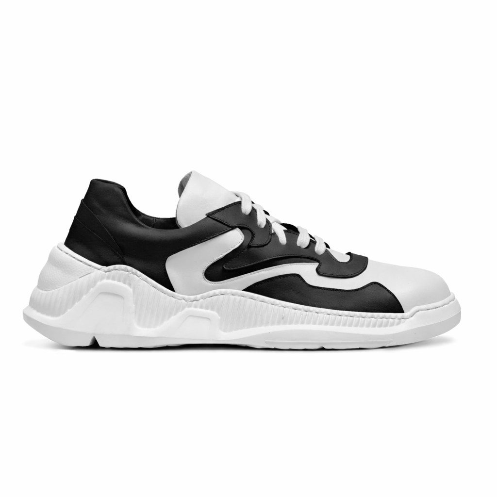 Contrast Italian Leather Chunky Low Sneaker