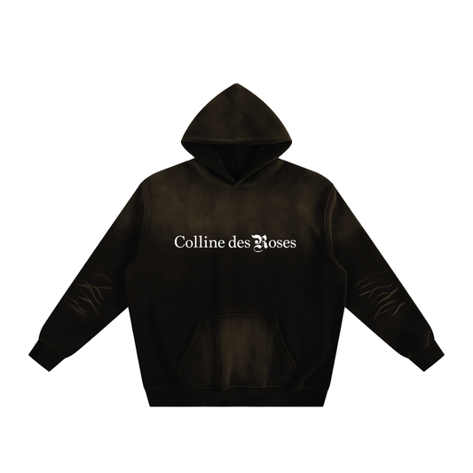 Sunfade Fleeced Hoodie - Black