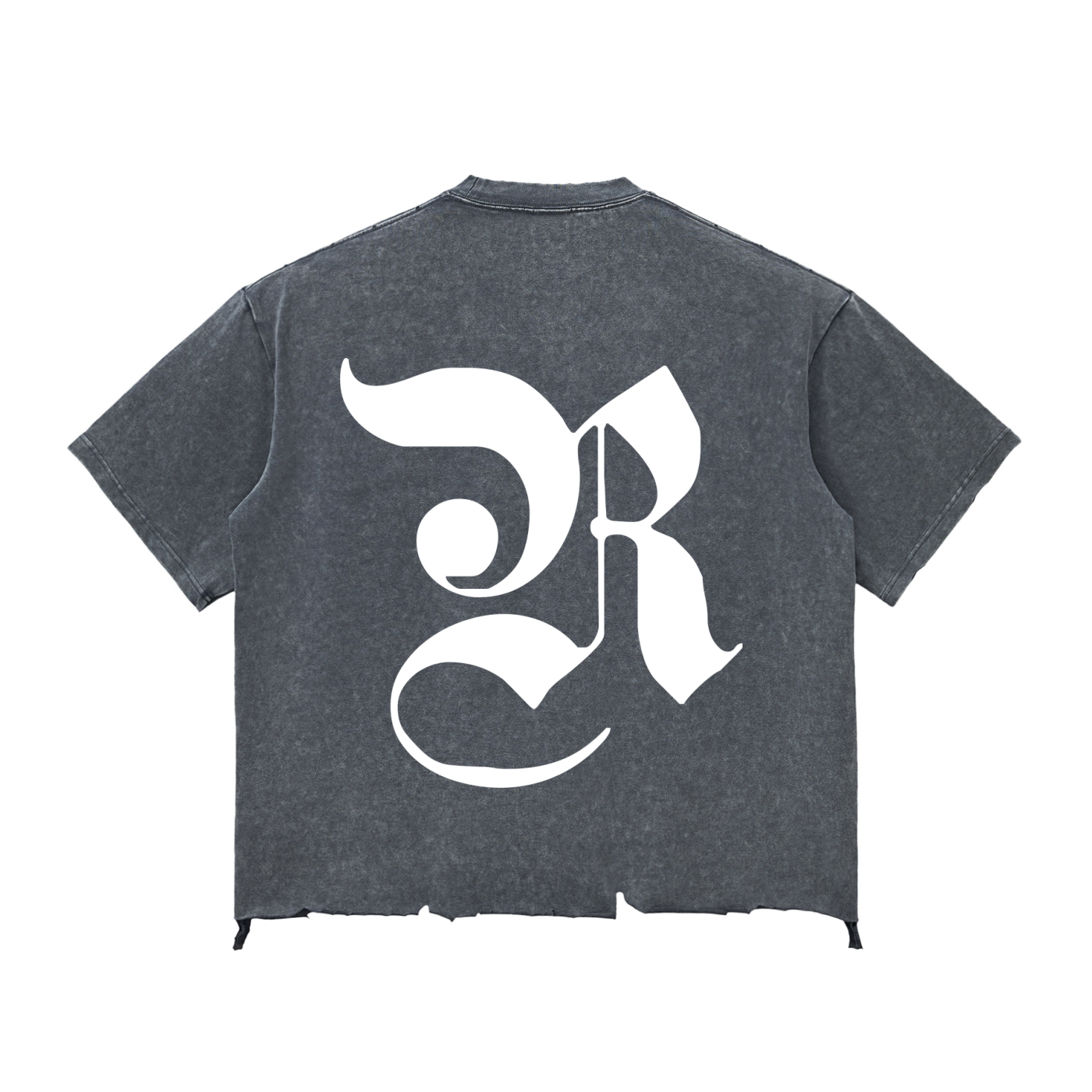 SNOW WASH RAW-HEM BOXY T-SHIRT - WASHED CEMENT GRAY