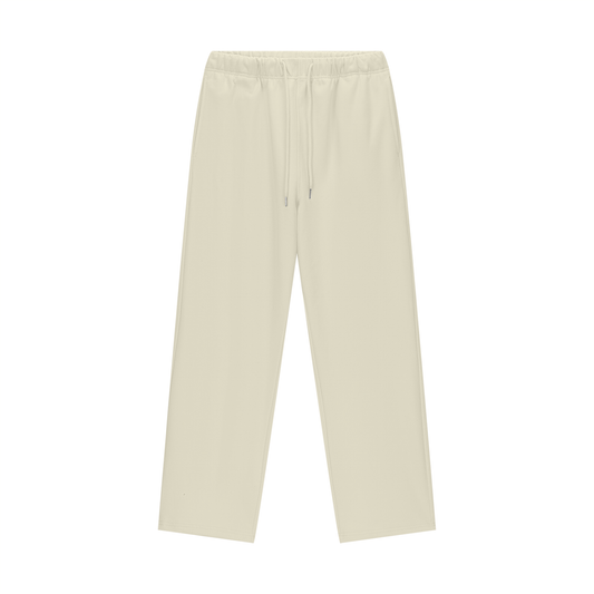Fleece Lined Straight Leg Pants - Bone