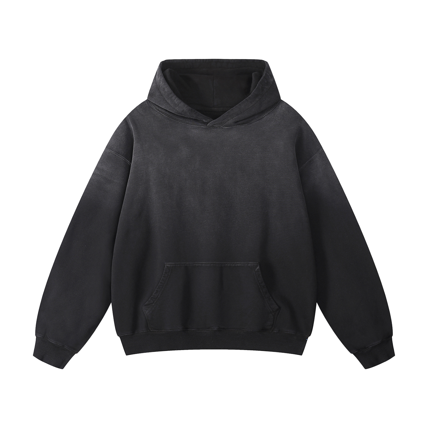SUNFADE HEAVYWEIGHT OVERSIZED HOODIE - BLACK