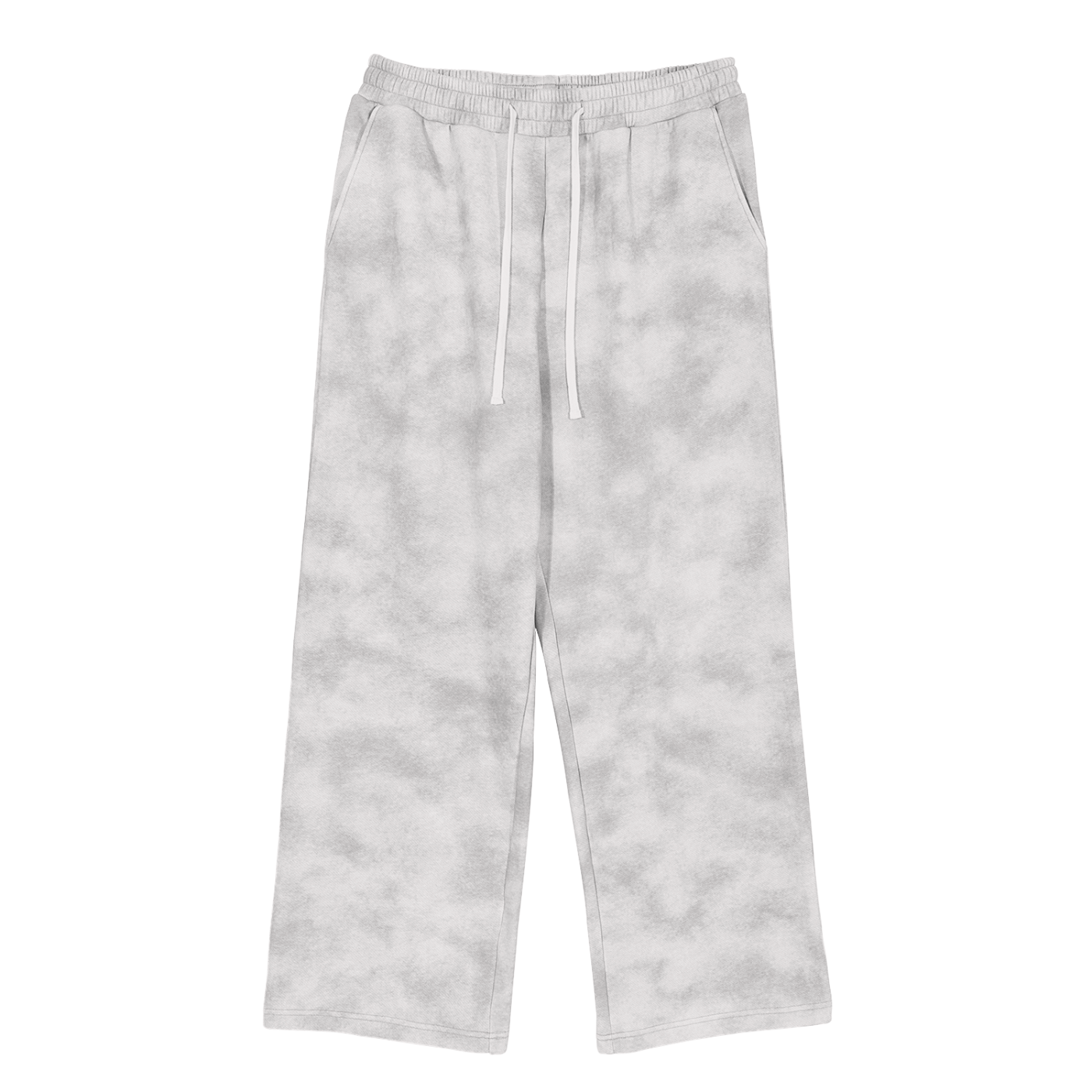 Dirty Washed Fleece Sweatpants - Flower Gray