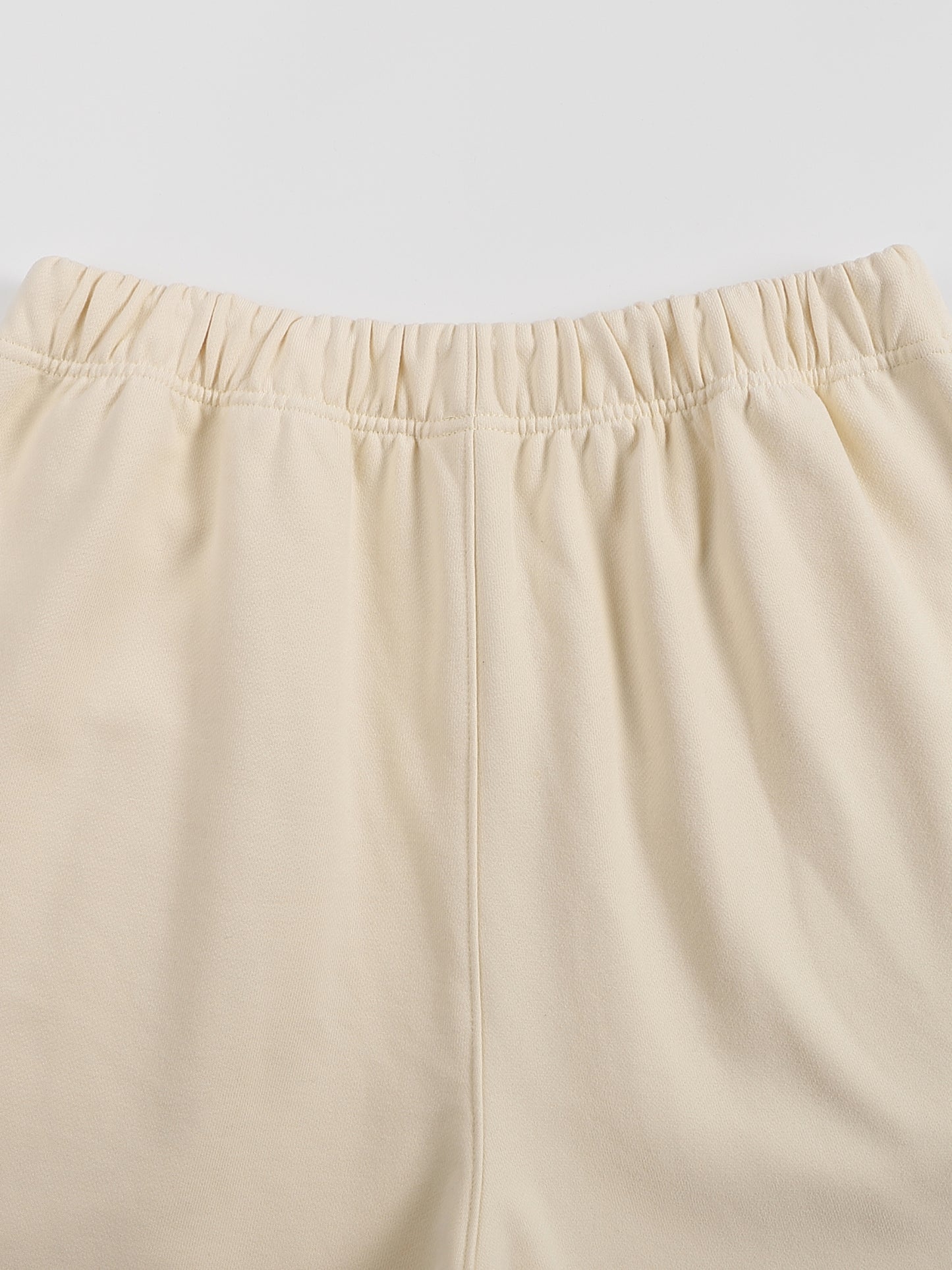FLEECE LINED STRAIGHT LEG PANTS - BONE