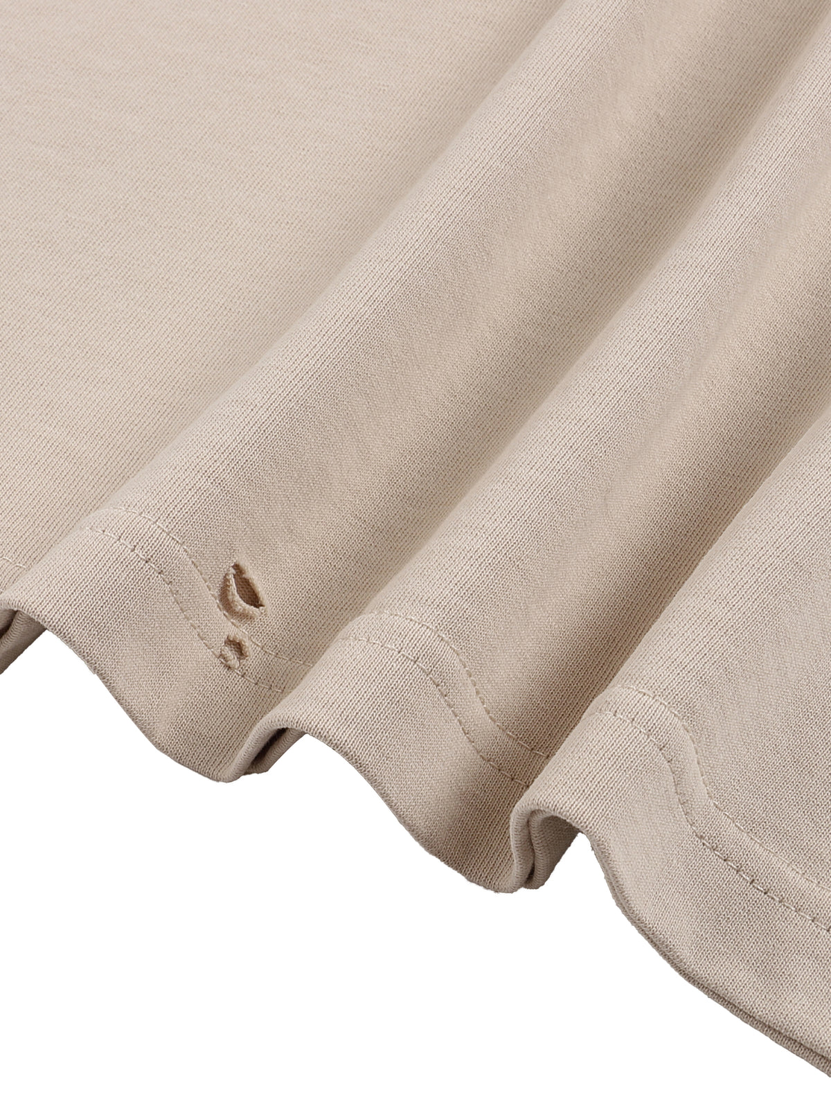 Classic Frayed Boxy Tee - Apricot