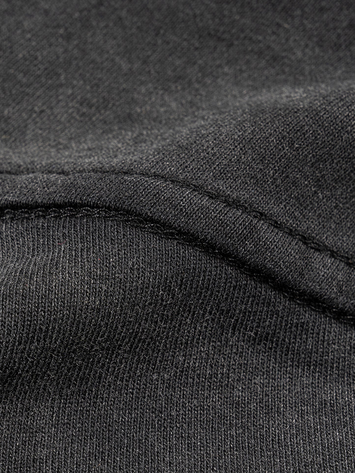SUNFADE HAND-FRAYED FAUX TWO-PIECE T-SHIRT - BLACK