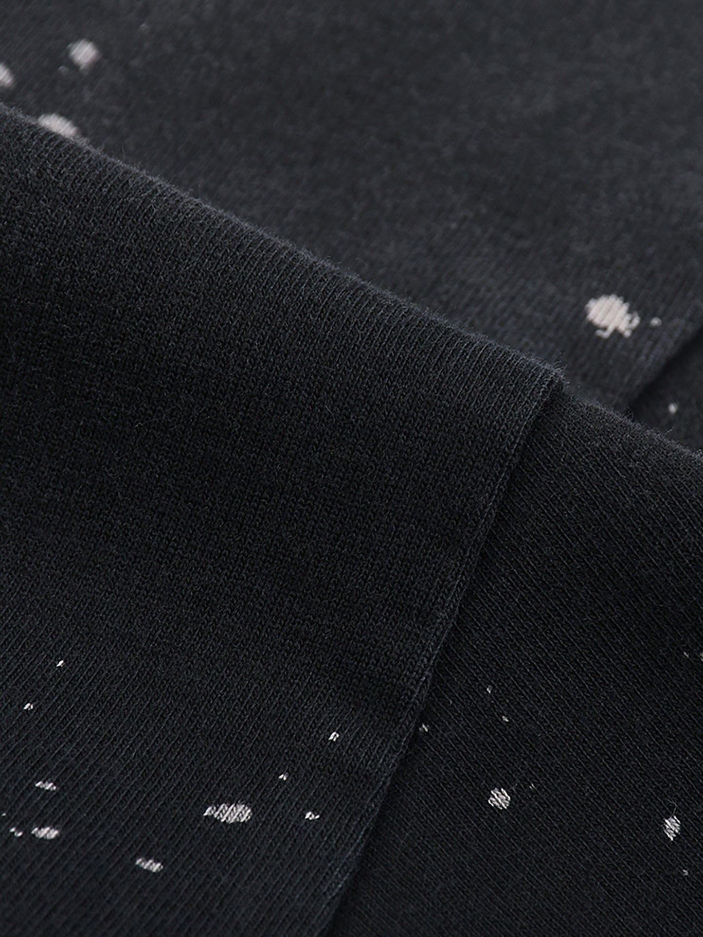 HAND-FRAYED SUNFADE PAINT SPLATTER T-SHIRT - BLACK