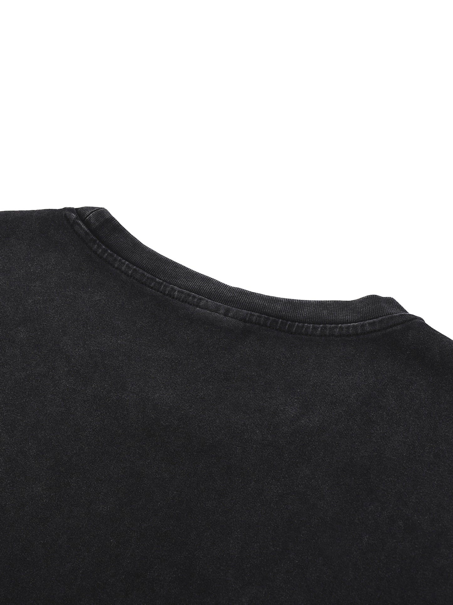 SNOW WASHED RAW-HEM TANK TOP - BLACK