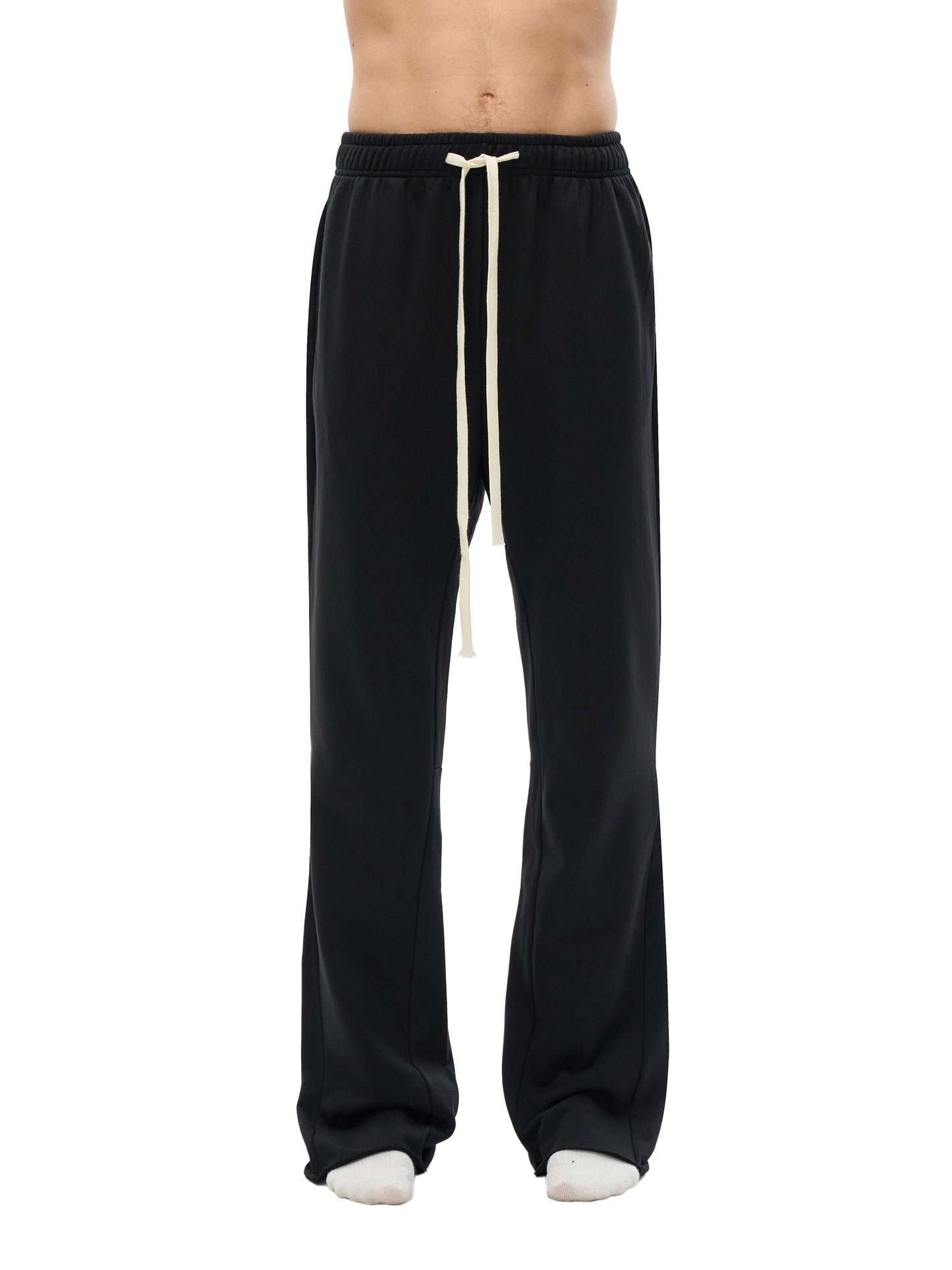 FLARED SWEATPANTS - BLACK