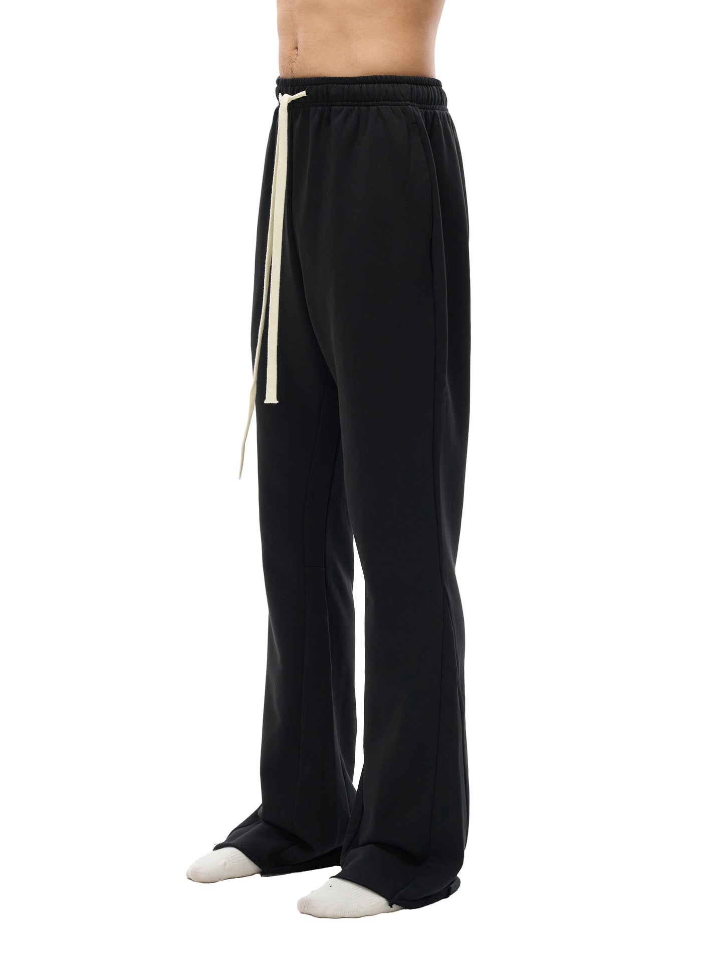 FLARED SWEATPANTS - BLACK