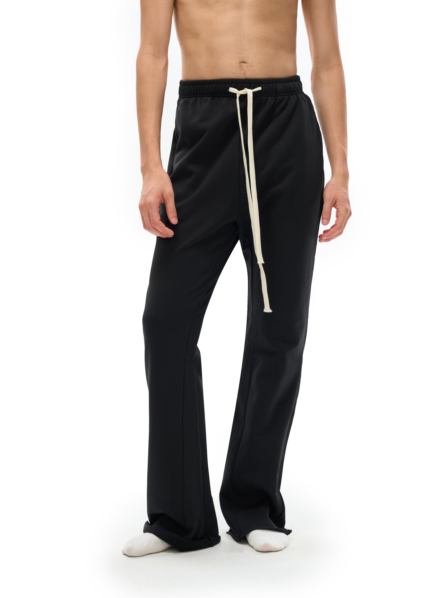 FLARED SWEATPANTS - BLACK