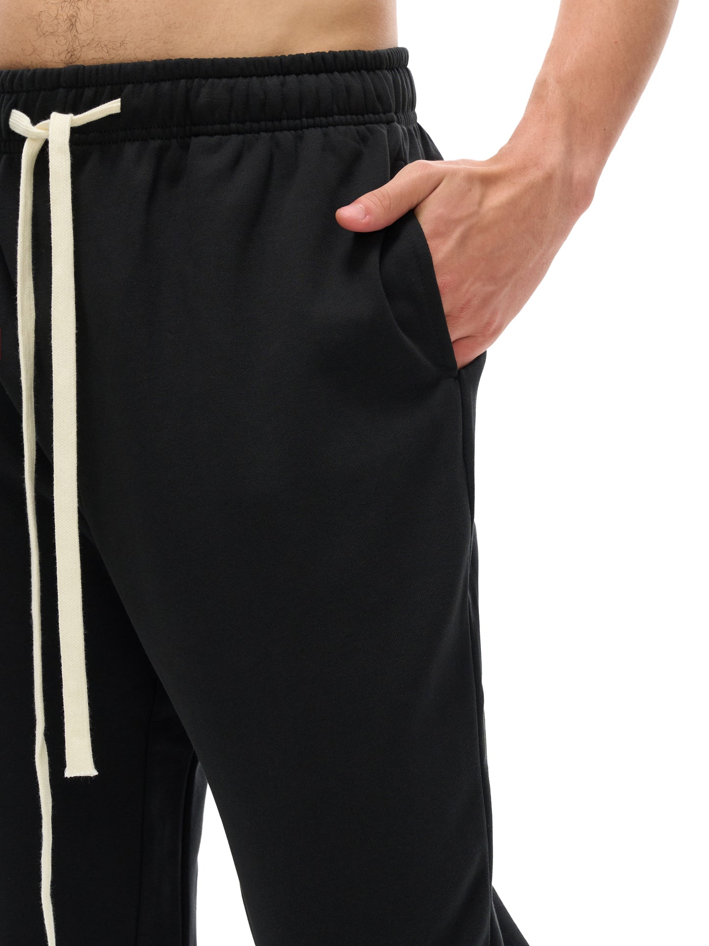 FLARED SWEATPANTS - BLACK
