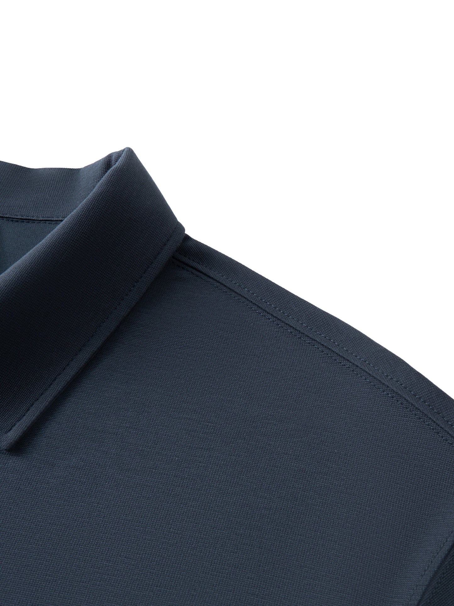 DROP SHOULDER SHORT-SLEEVE POLO - BLACK