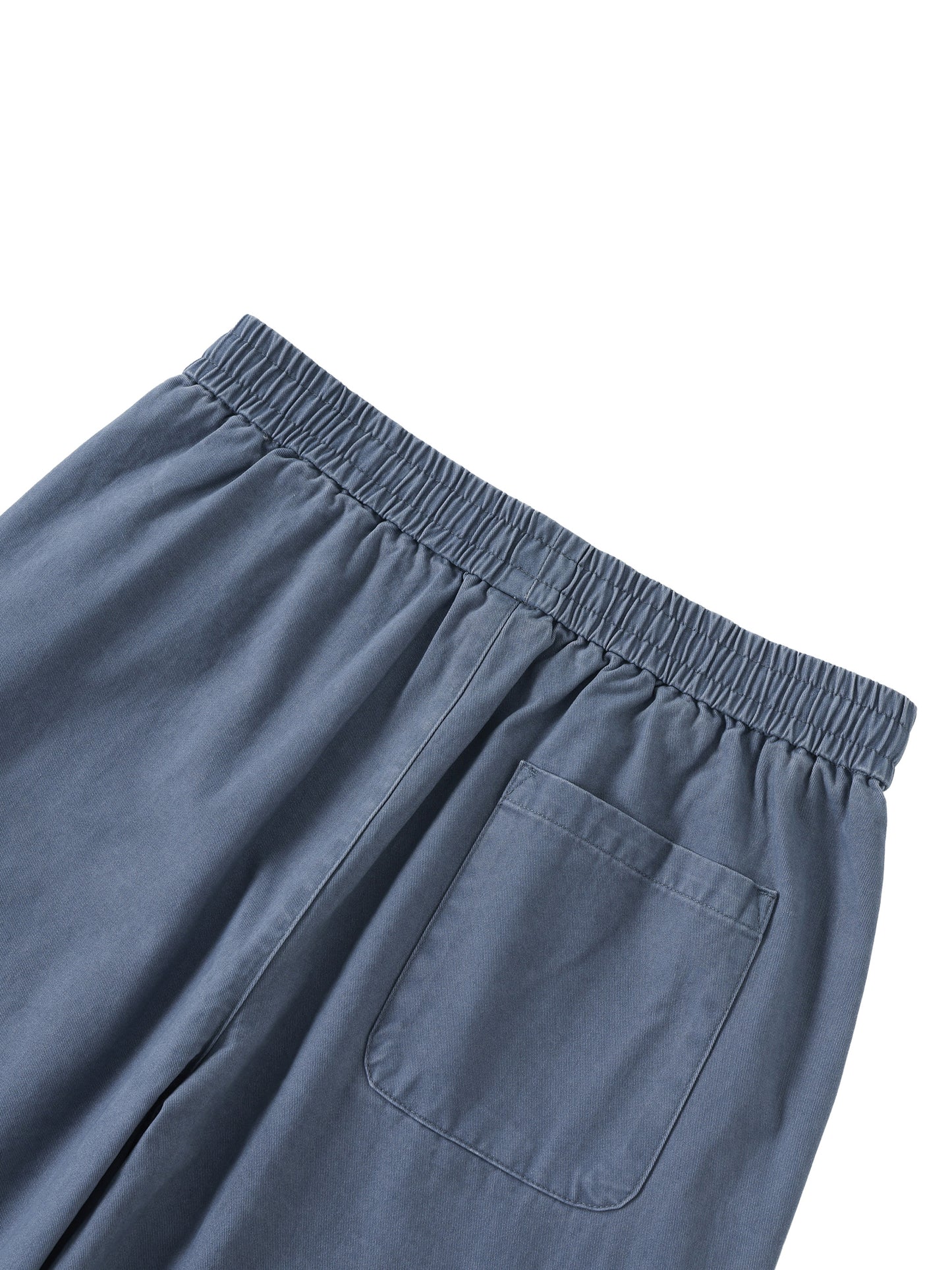 DRAWSTRING WAIST STRAIGHT-LEG CARGO PANTS - BLACK