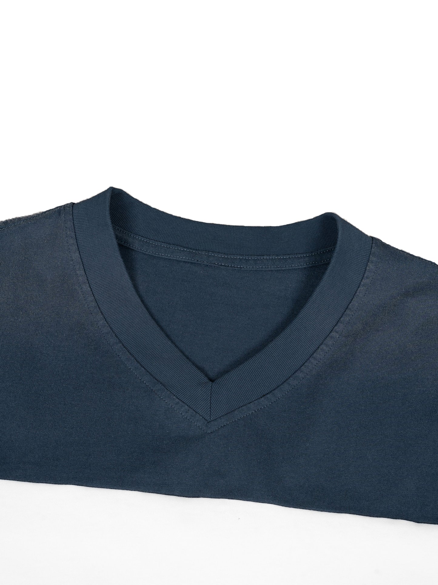 SUNFADE COLOR-BLOCK T-SHIRT - BLACK WITH WHITE