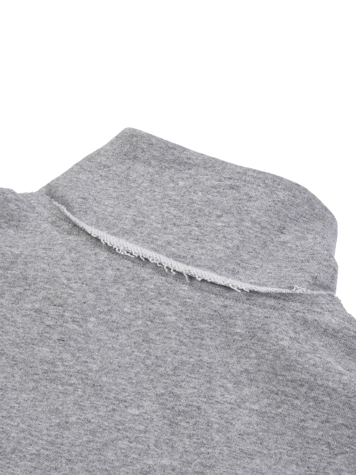 HALF-ZIP ROLLED EDGE FLEECE SWEATSHIRT - OAT GRAY