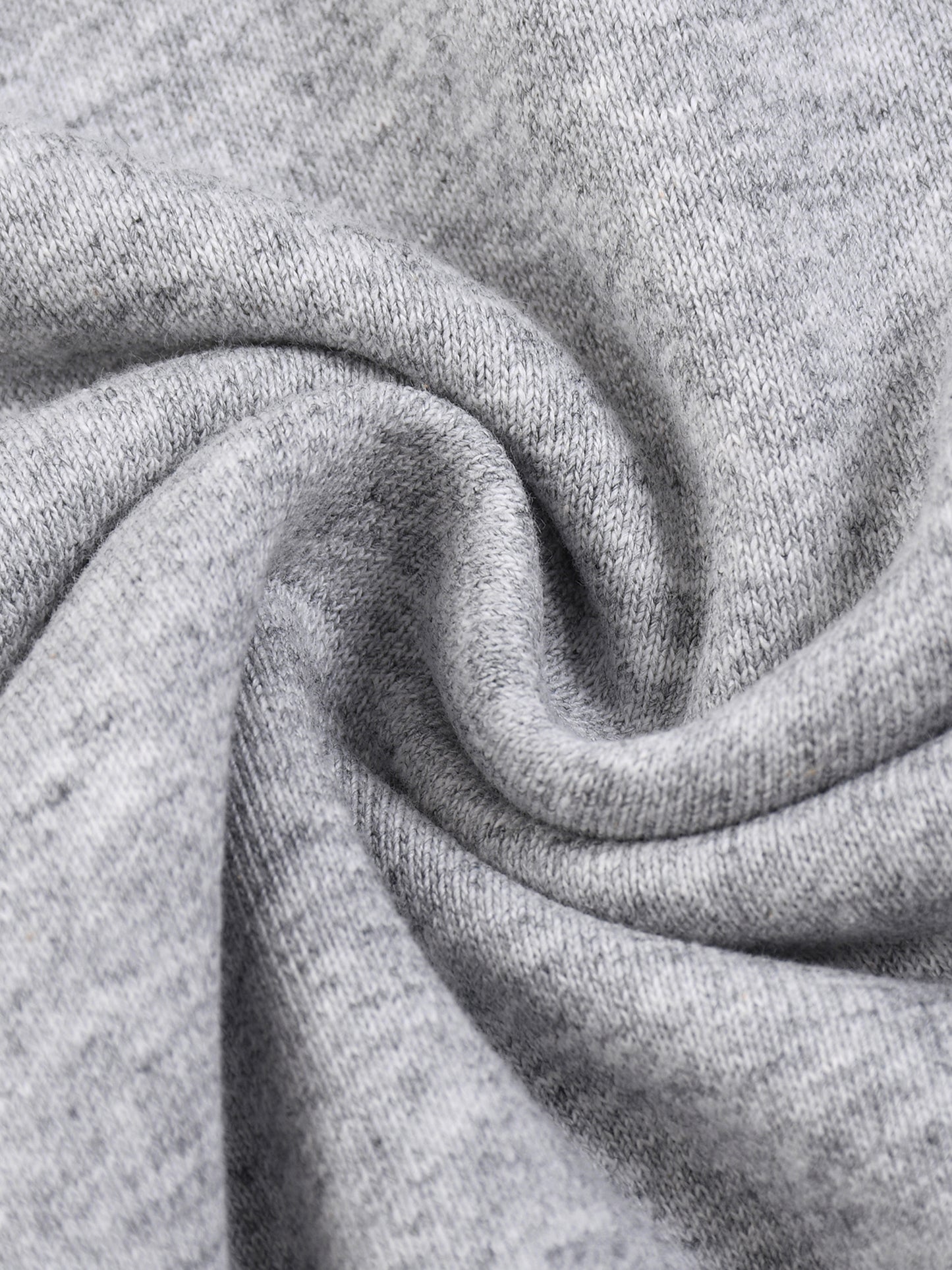 HALF-ZIP ROLLED EDGE FLEECE SWEATSHIRT - FLOWER GRAY