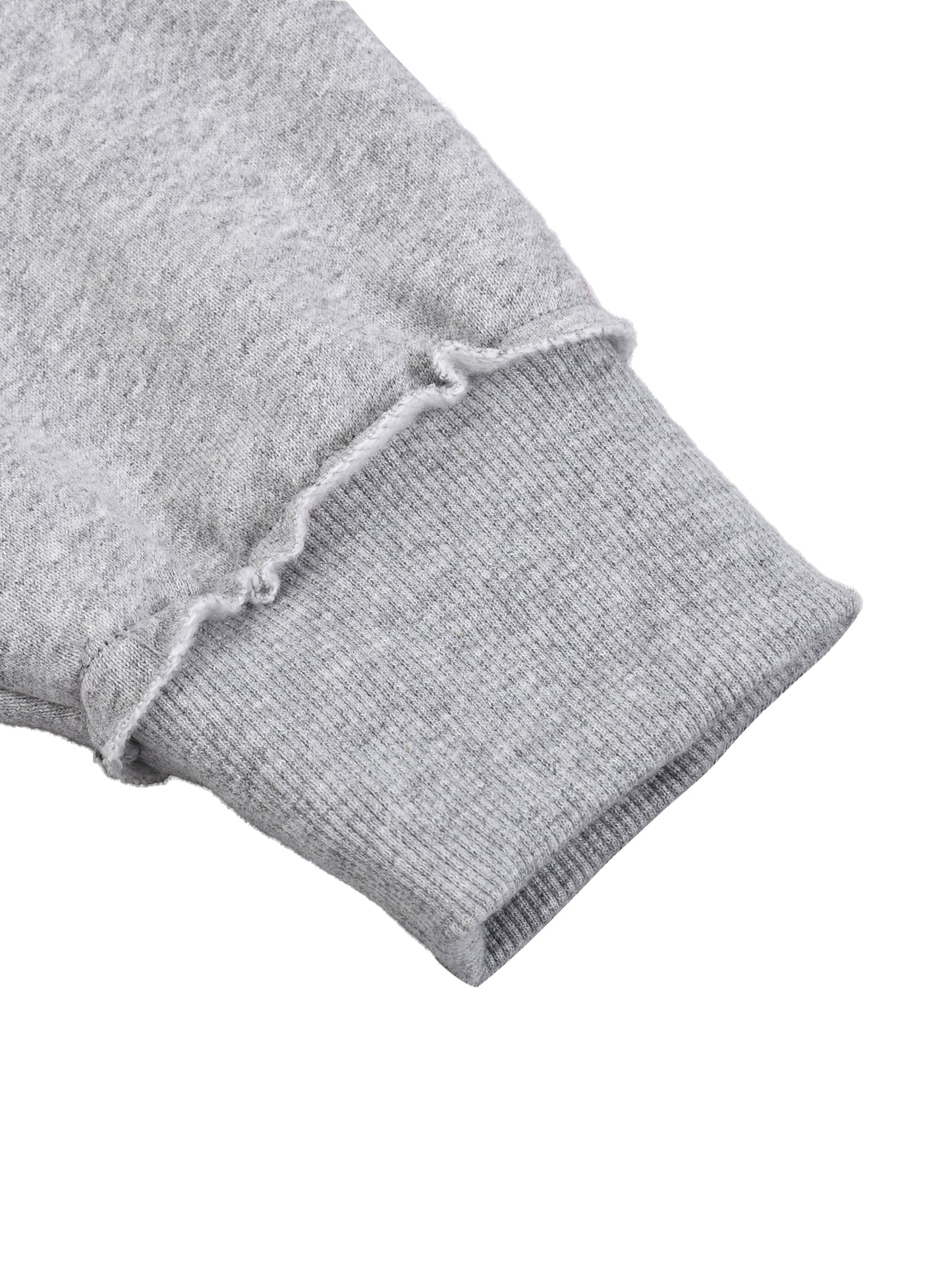 HALF-ZIP ROLLED EDGE FLEECE SWEATSHIRT - OAT GRAY