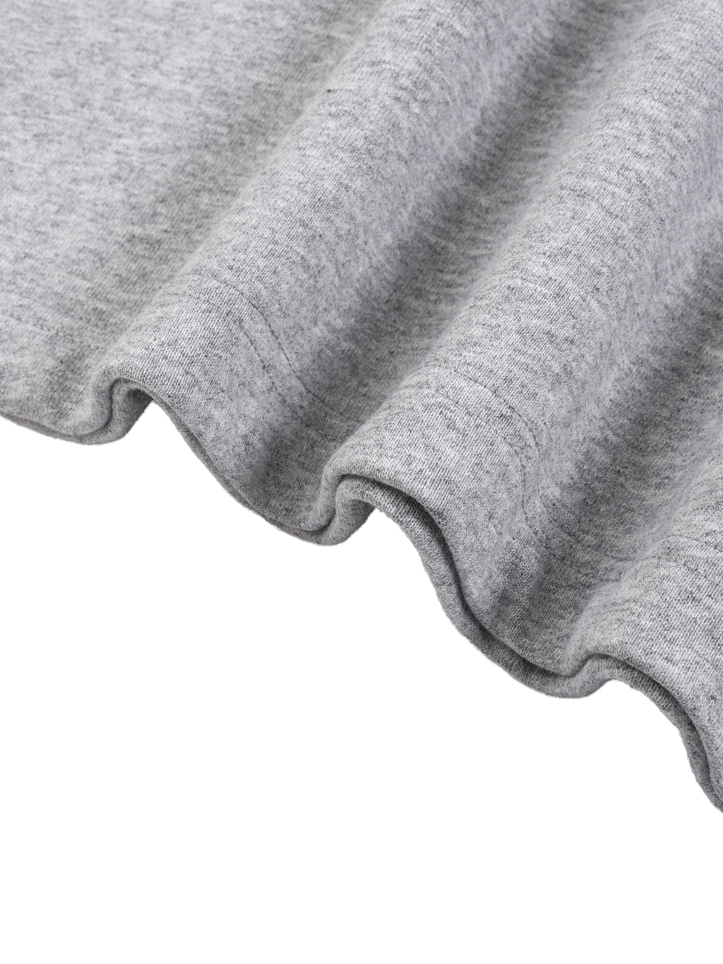 HALF-ZIP ROLLED EDGE FLEECE SWEATSHIRT - FLOWER GRAY