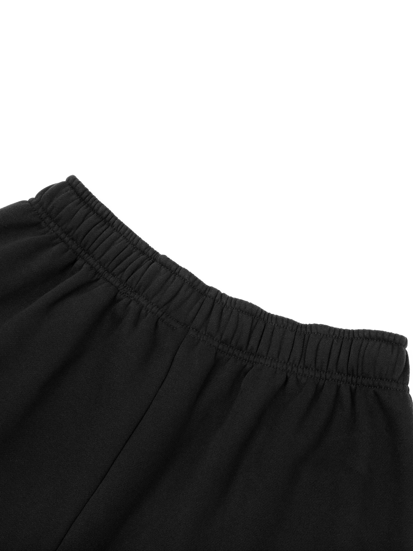 CONTRAST-STITCHED FLEECE SWEATPANTS - BLACK