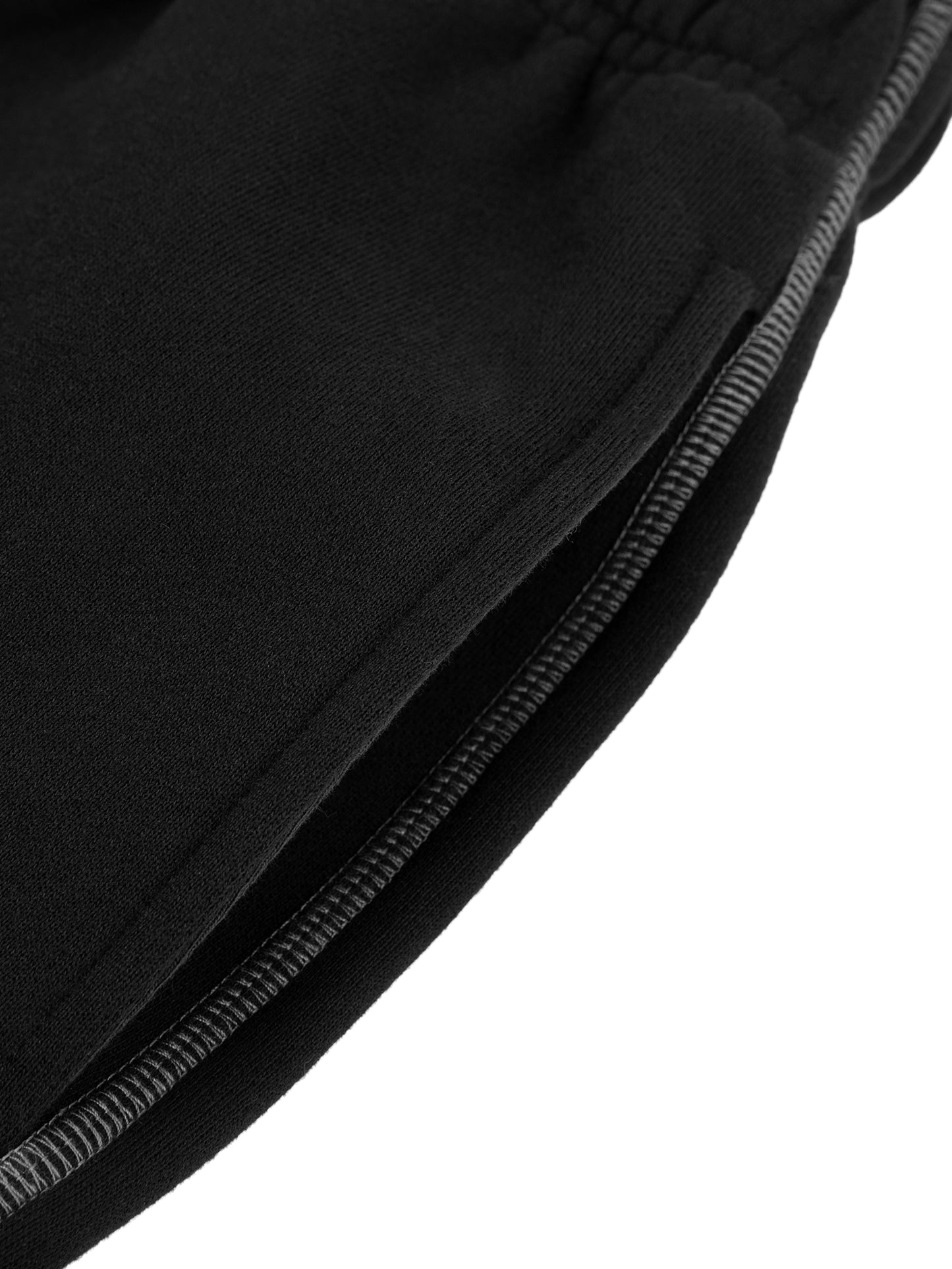 CONTRAST-STITCHED FLEECE SWEATPANTS - FLOWER GRAY