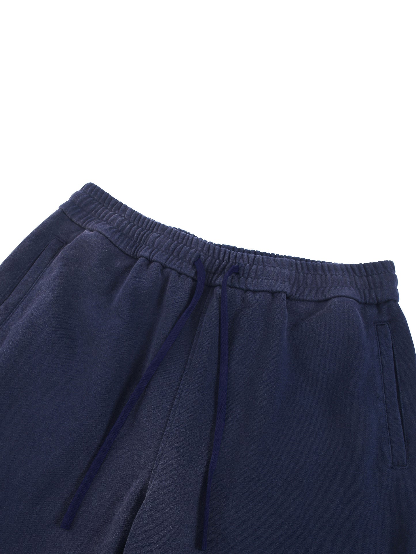SUNFADE RAW EDGE STRAIGHT-LEG SWEATPANTS - BLACK