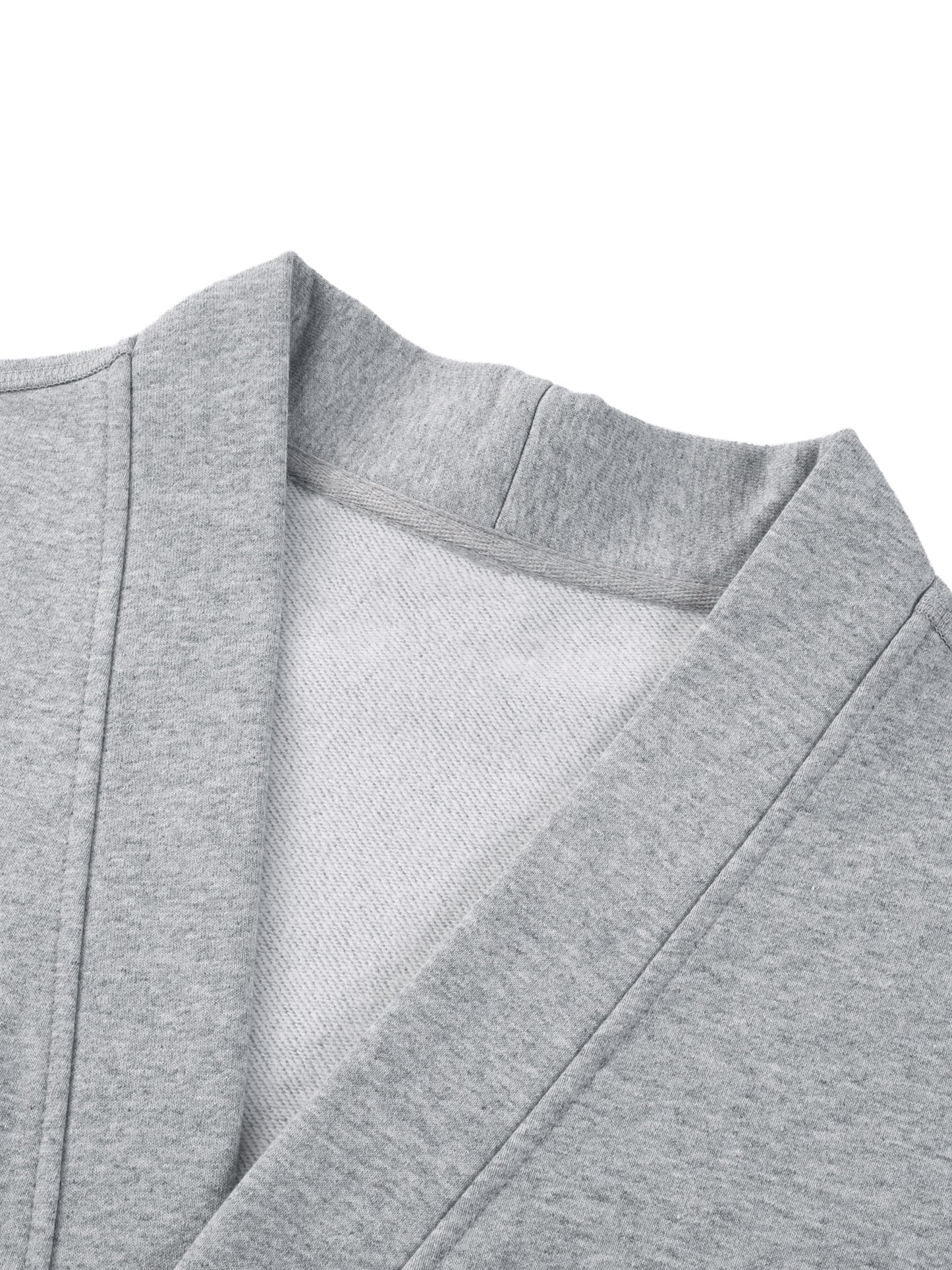 HEAVYWEIGHT SWEAT CARDIGAN - FLOWER GRAY