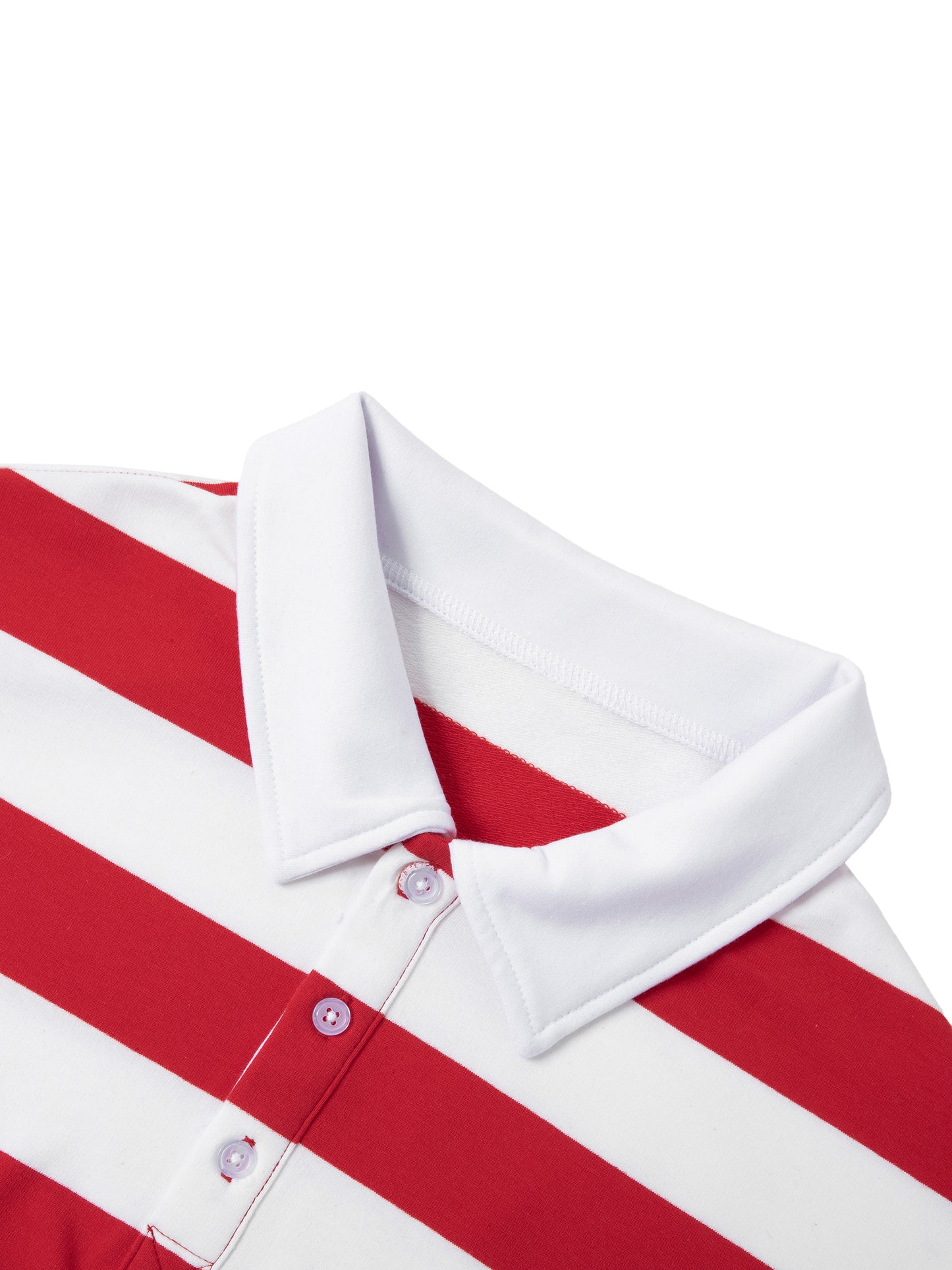COLOR BLOCK STRIPE POLO SHIRT - WHITE WITH BLACK