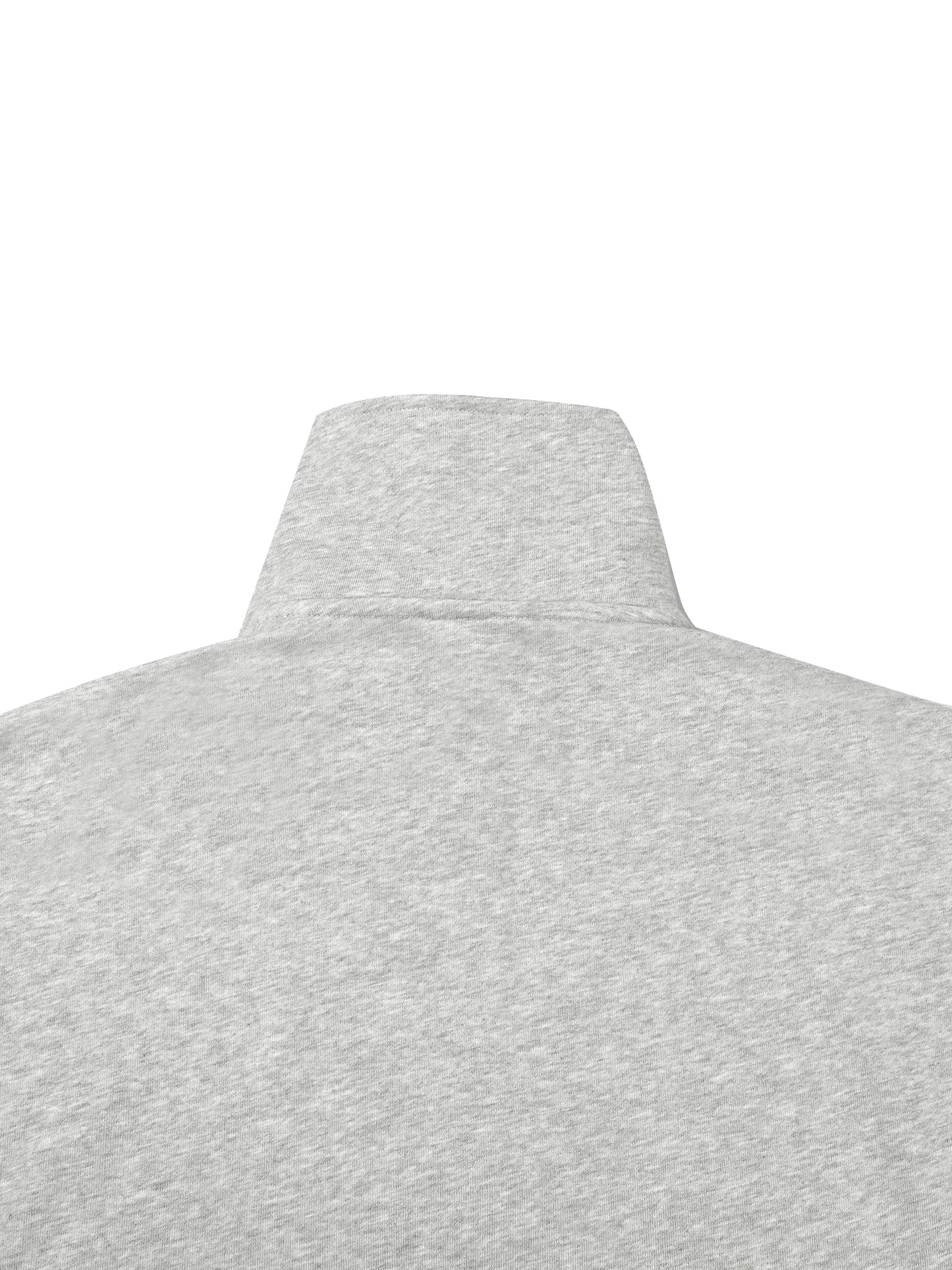 QUARTER-ZIP DROP SHOULDER SWEATSHIRT - BLACK