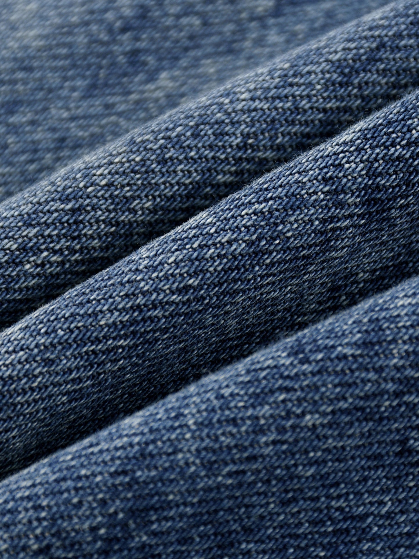 VINTAGE WASH ZIP UP DENIM JACKET - BLUE