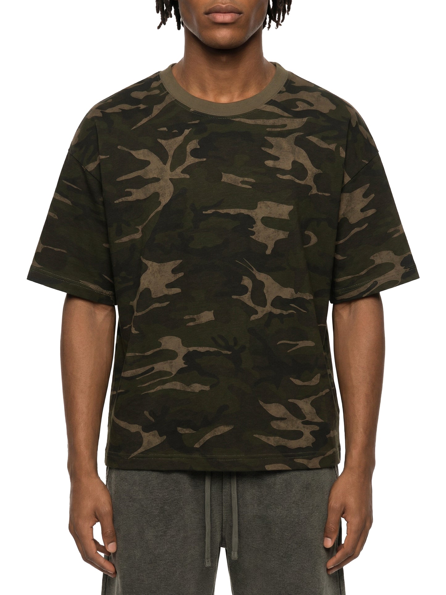 CAMO BOXY T-SHIRT – KAKI CAMO