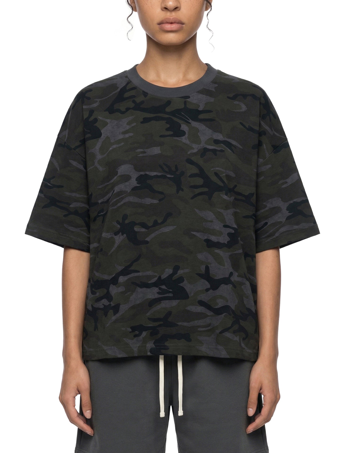 CAMO BOXY T-SHIRT - GRAY CAMO
