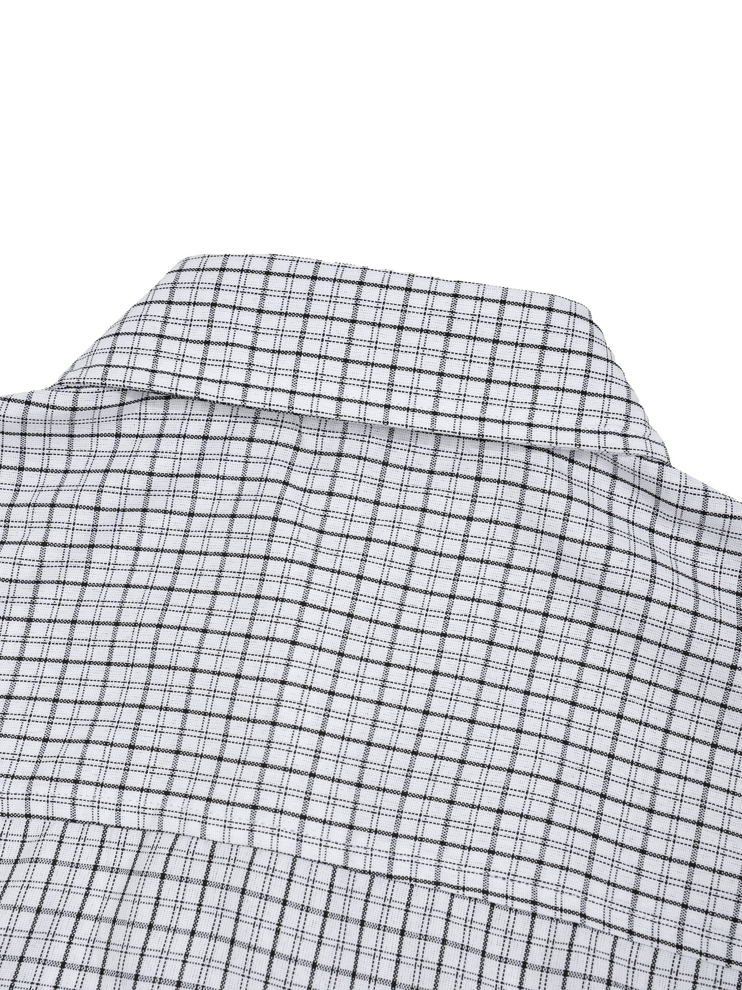 DISTRESSED PLAID BOXY SHIRT - WHITE