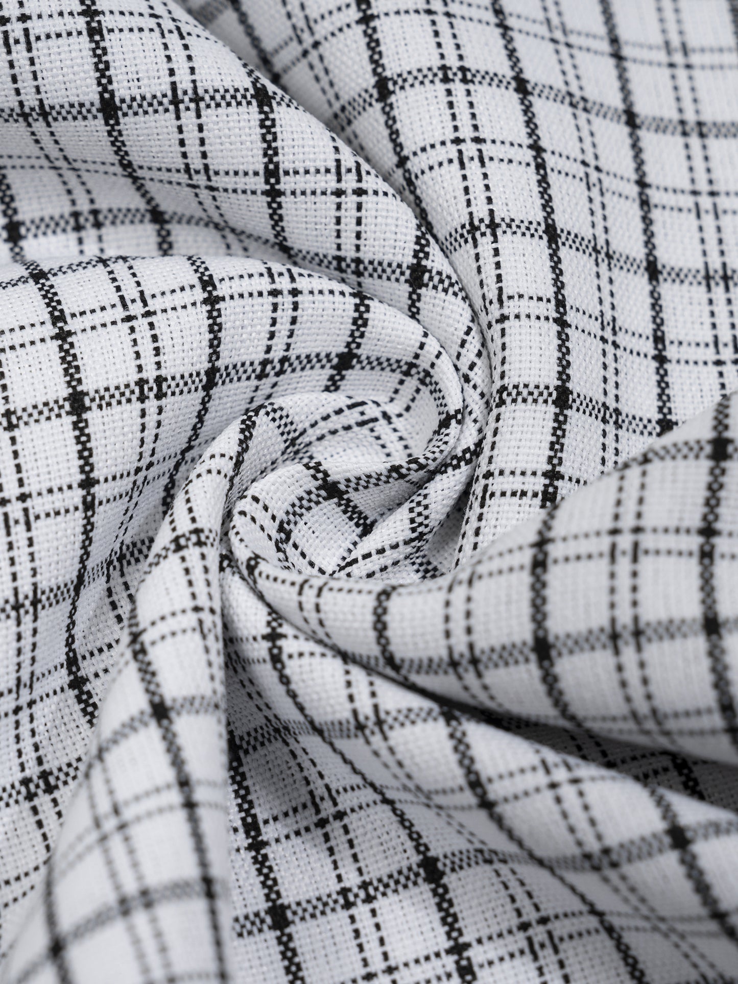 DISTRESSED PLAID BOXY SHIRT - WHITE