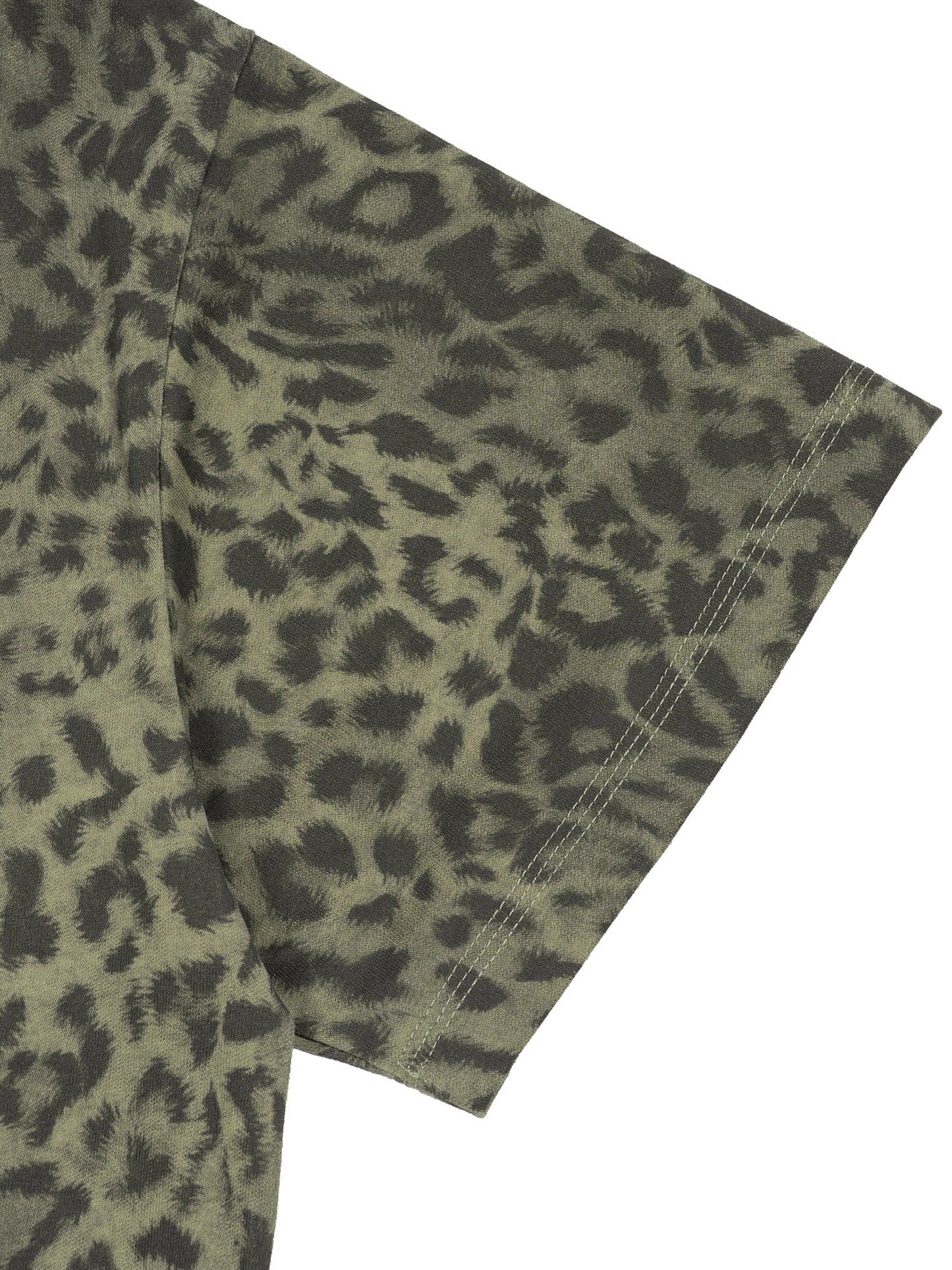 LEOPARD PRINT BOXY T-SHIRT - LEOPARD GRAY