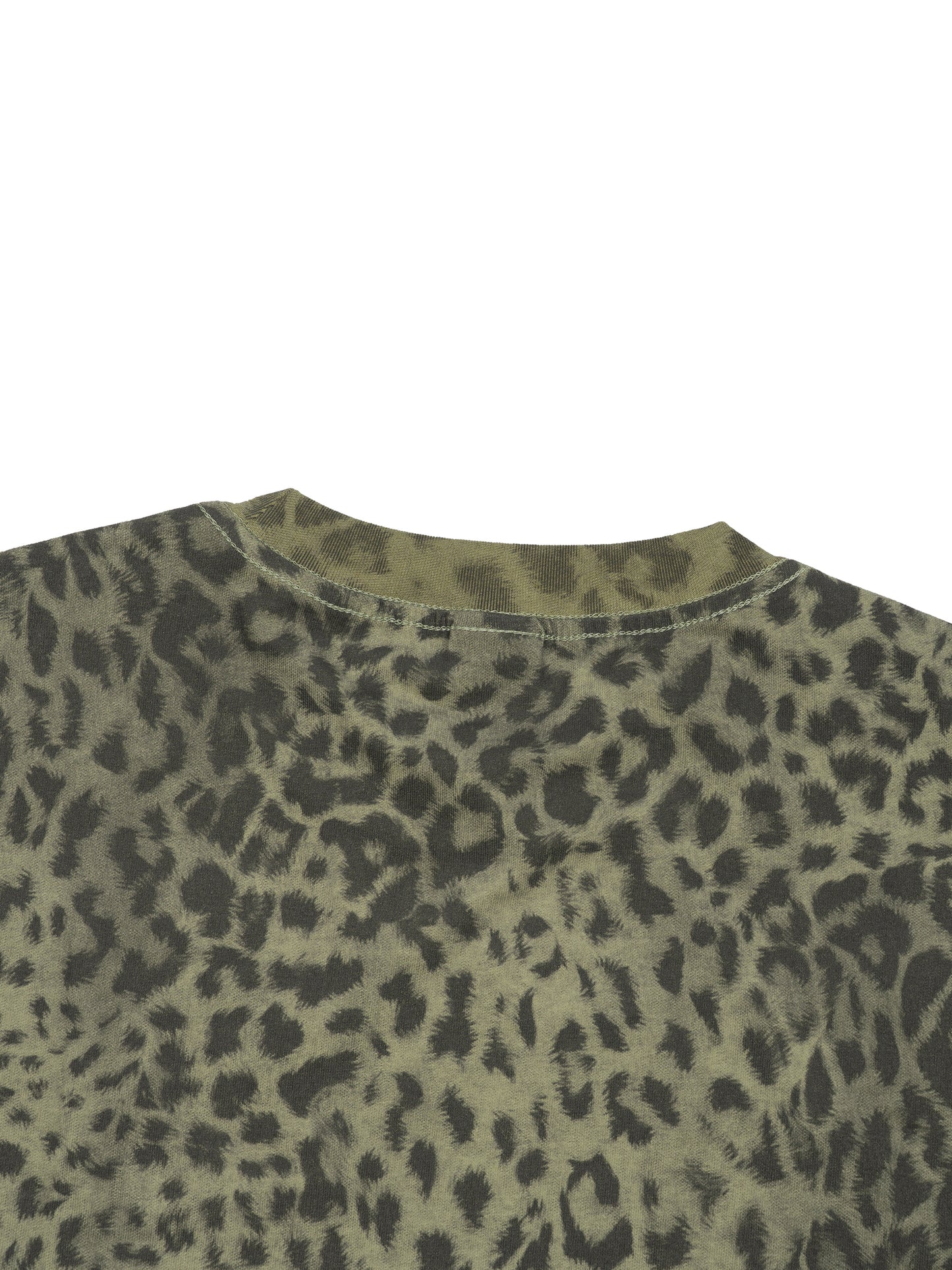 LEOPARD PRINT BOXY T-SHIRT - LEOPARD GRAY