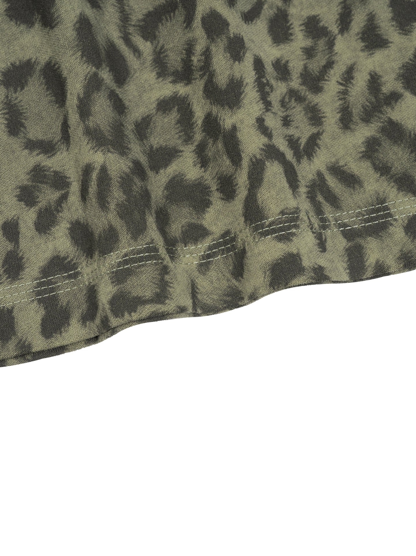 LEOPARD PRINT BOXY T-SHIRT - LEOPARD GRAY