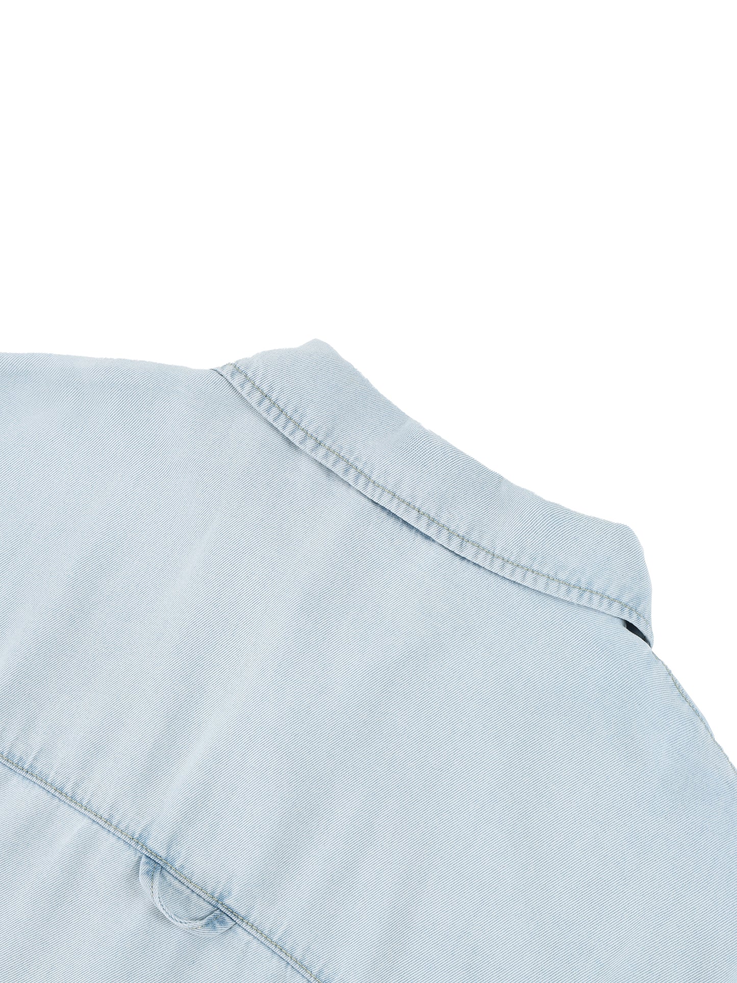VINTAGE WASH DROP SHOULDER LYOCELL SHIRT - LIGHT BLUE